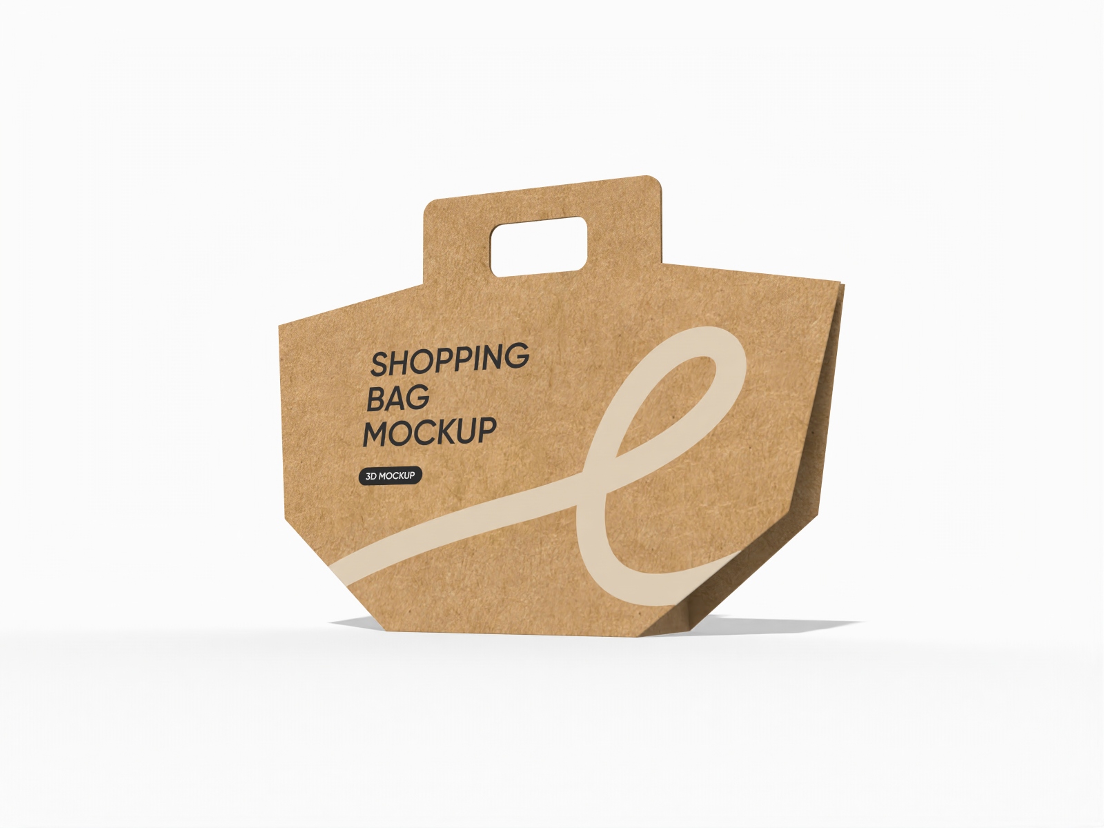 Folding paper tote bag mockup