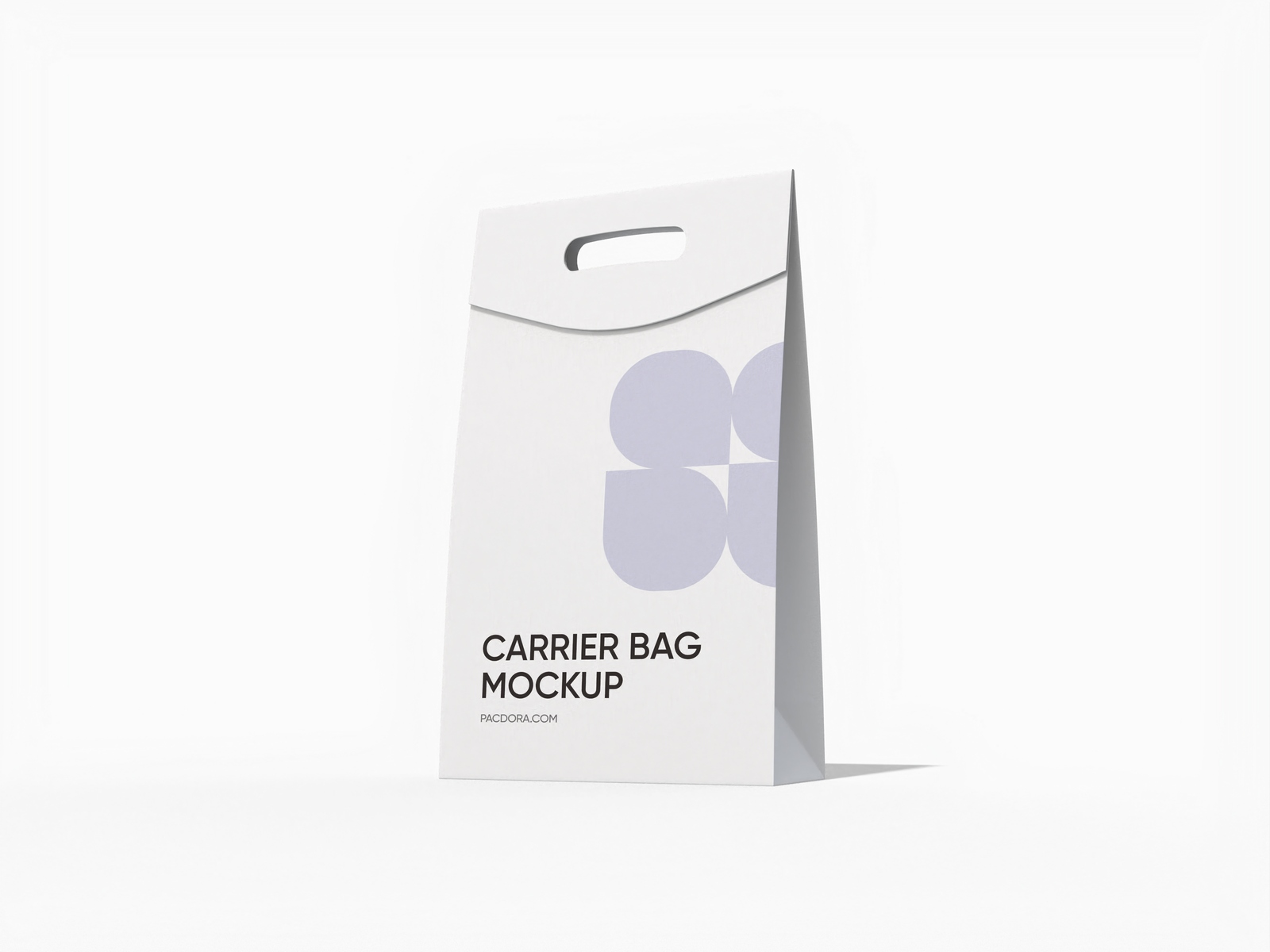 Small paper shopping bag mockup