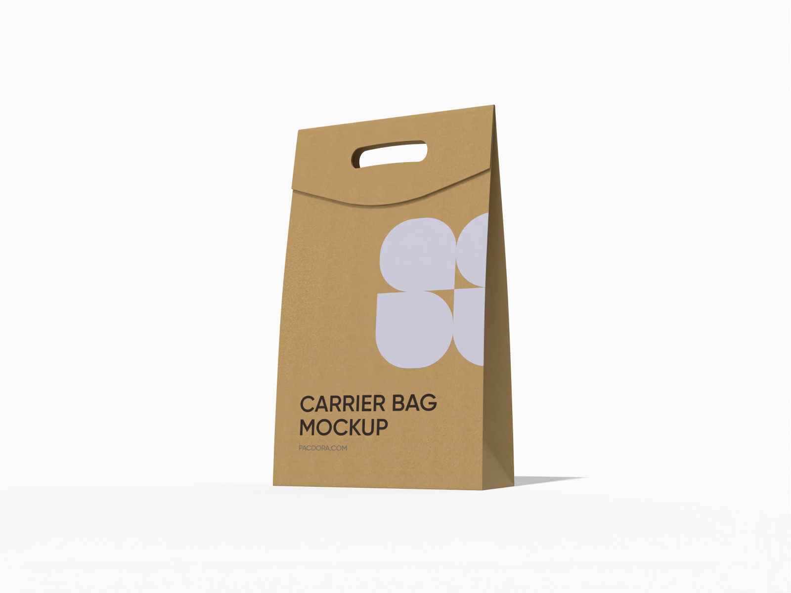 Small paper shopping bag mockup