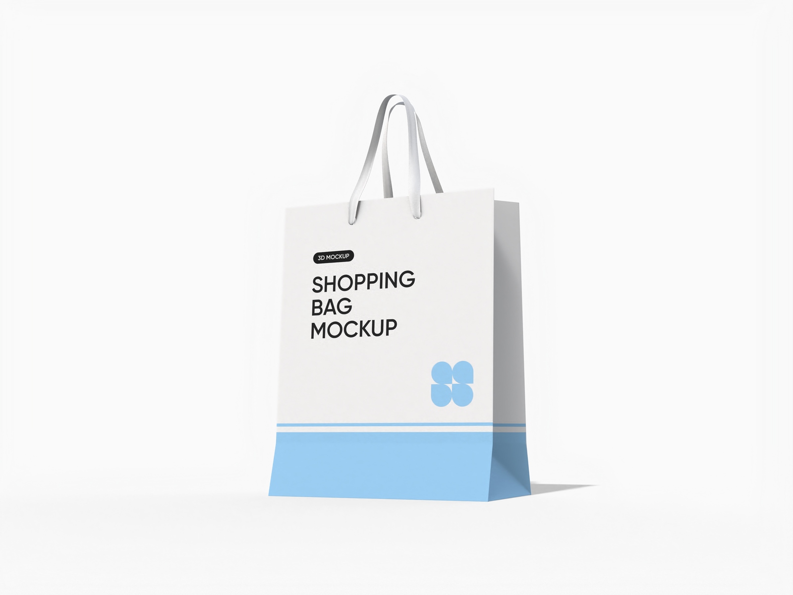 Foldable paper tote bag mockup