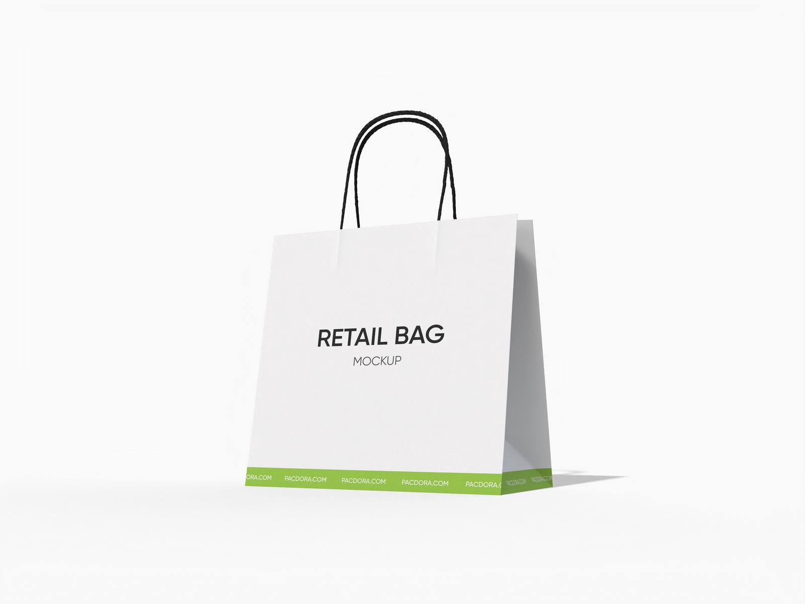 Paper shopping bag mockup