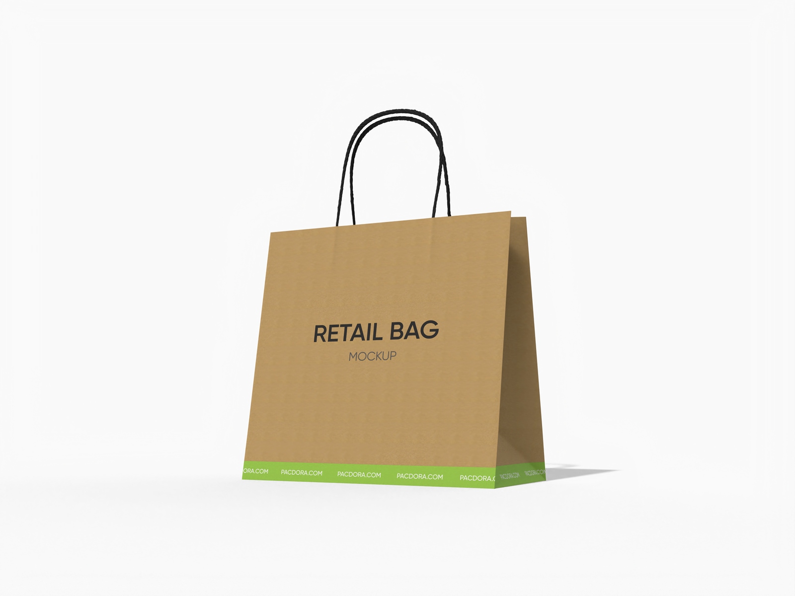 Paper shopping bag mockup