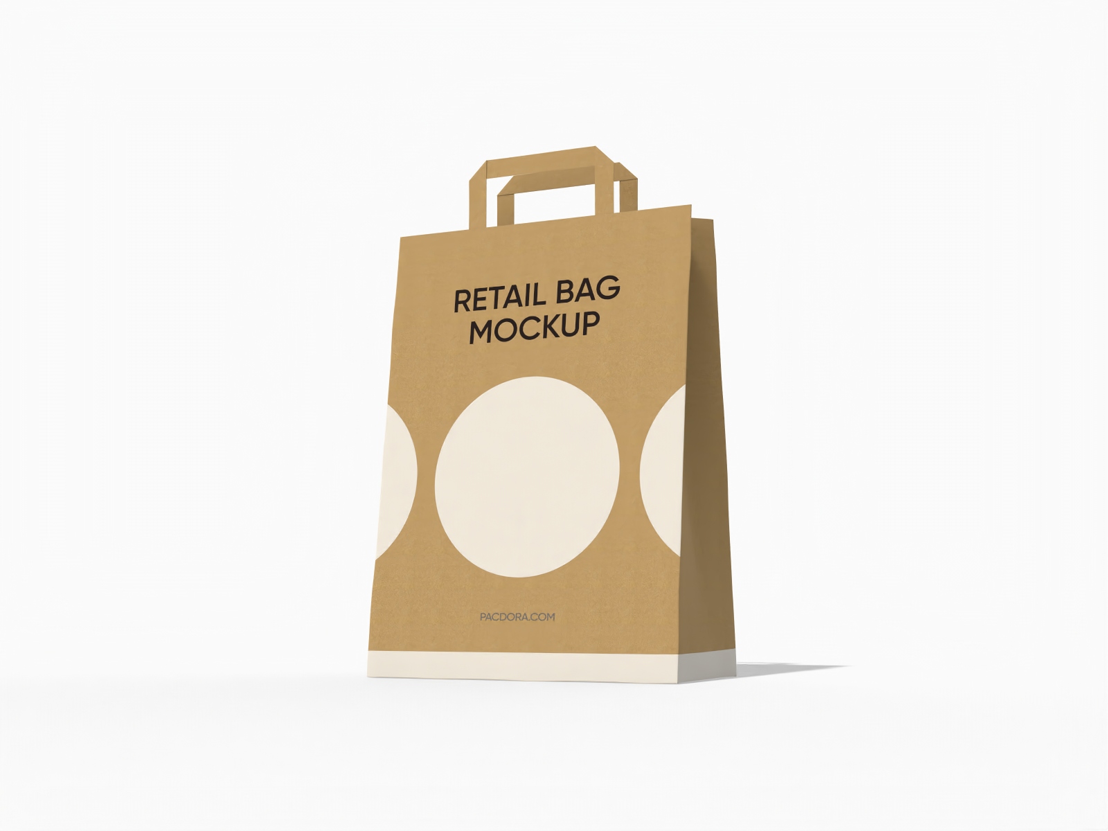 Foldable shopping paper bag mockup