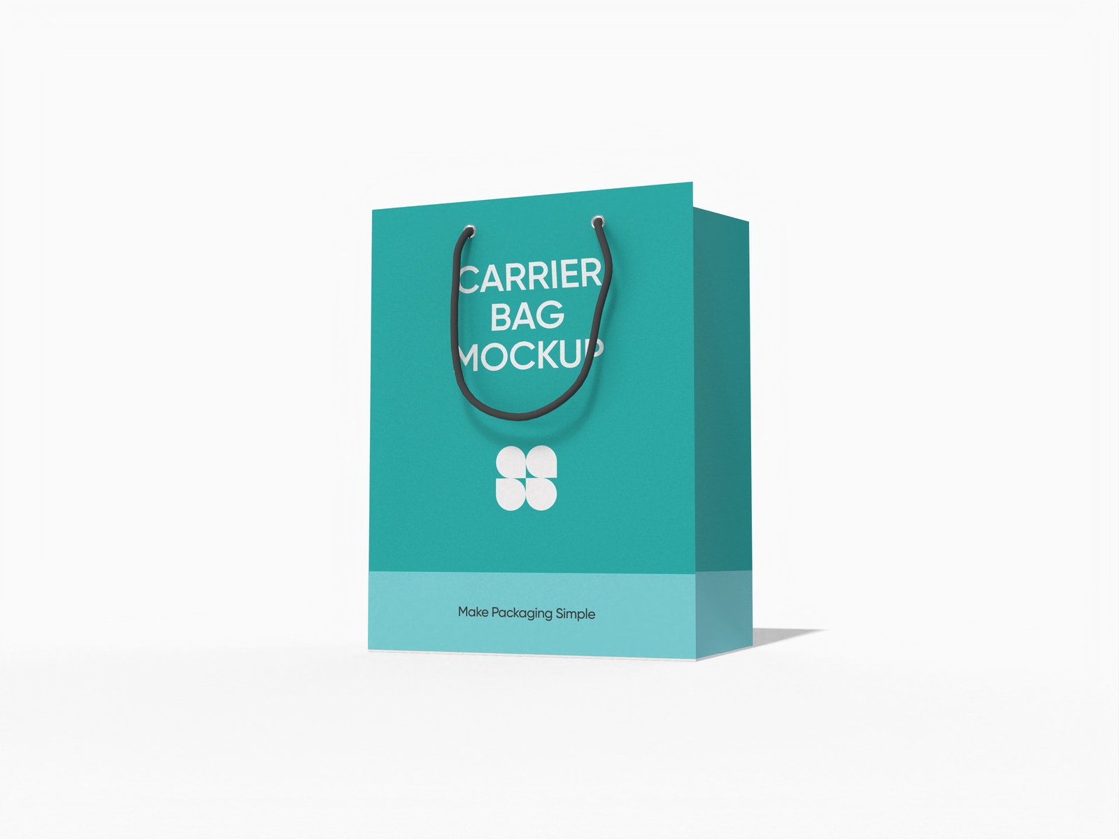 Paper shopping bag mockup