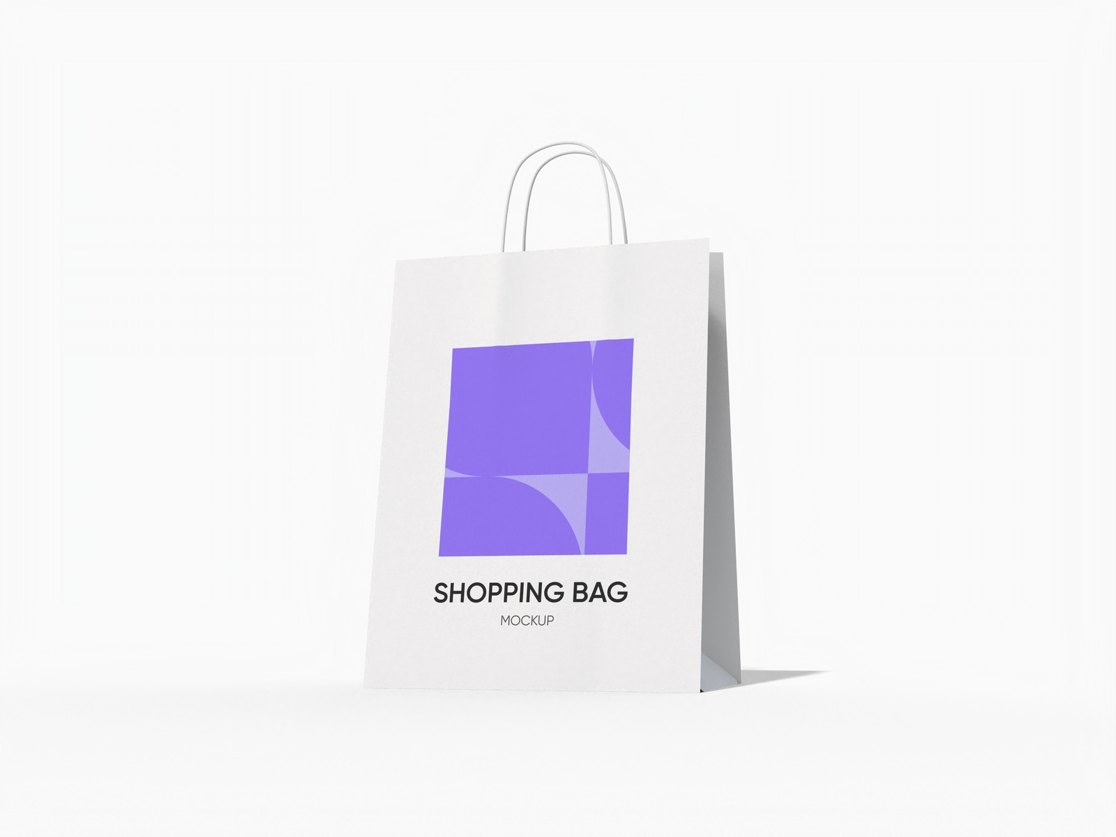 Small paper shopping bag mockup