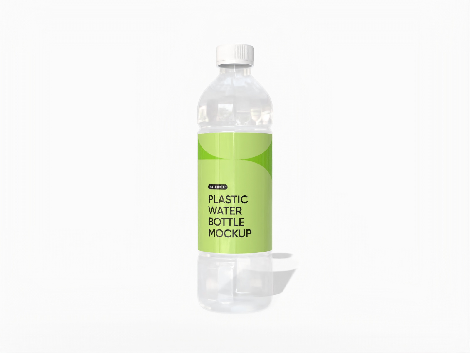 Plastic liquid bottle mockup