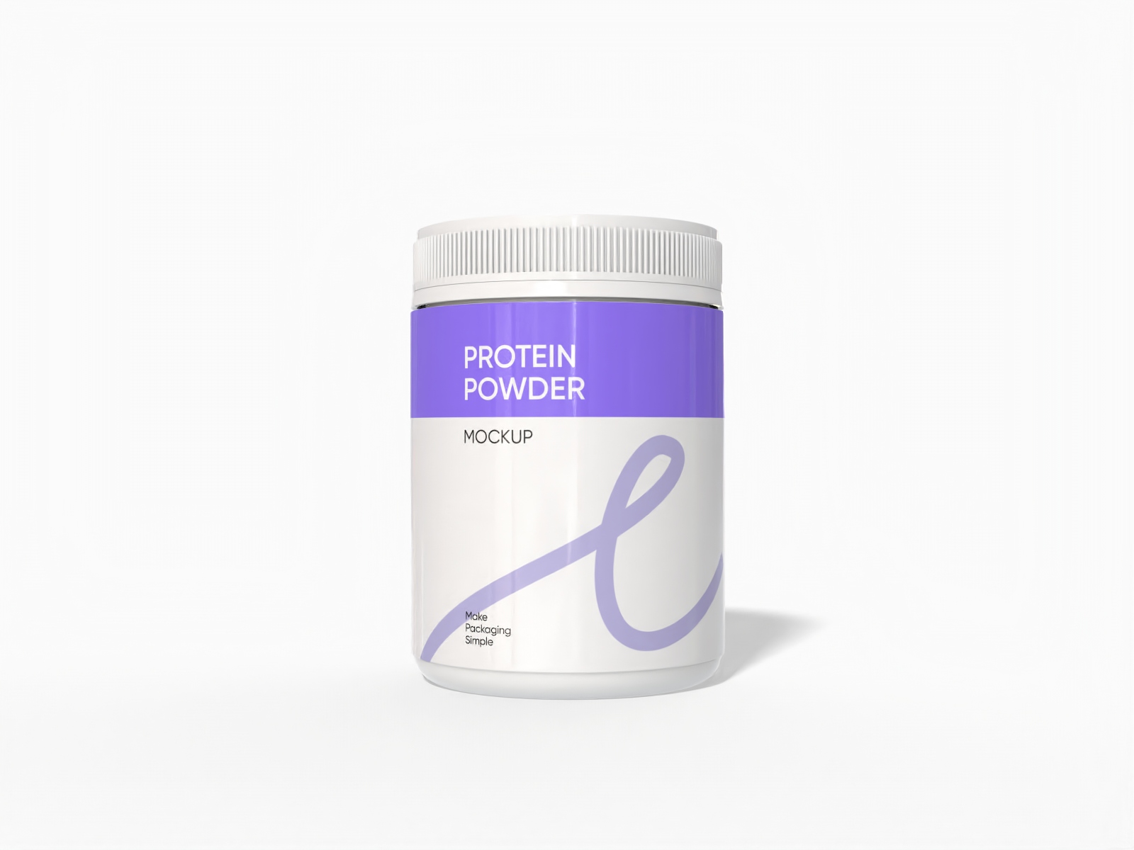 Protein powder plastic bottle mockup