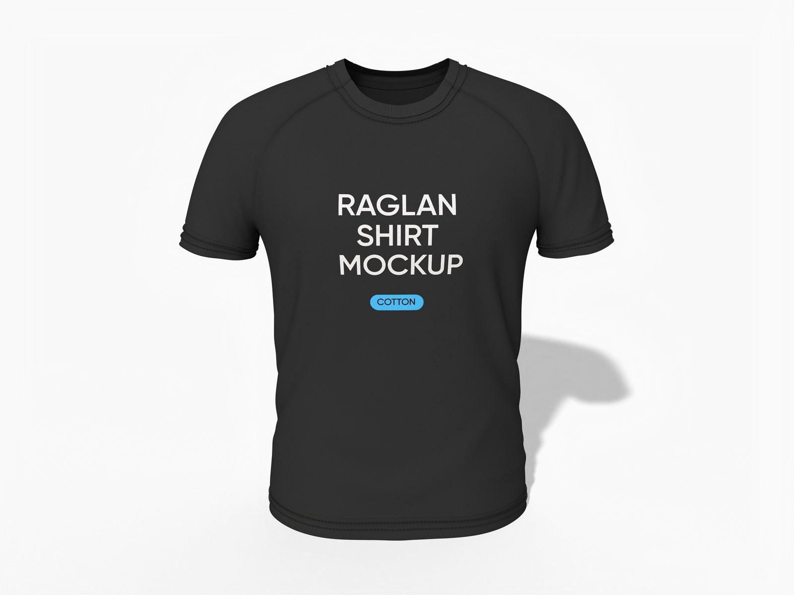 Balck raglan t-shirt mockup