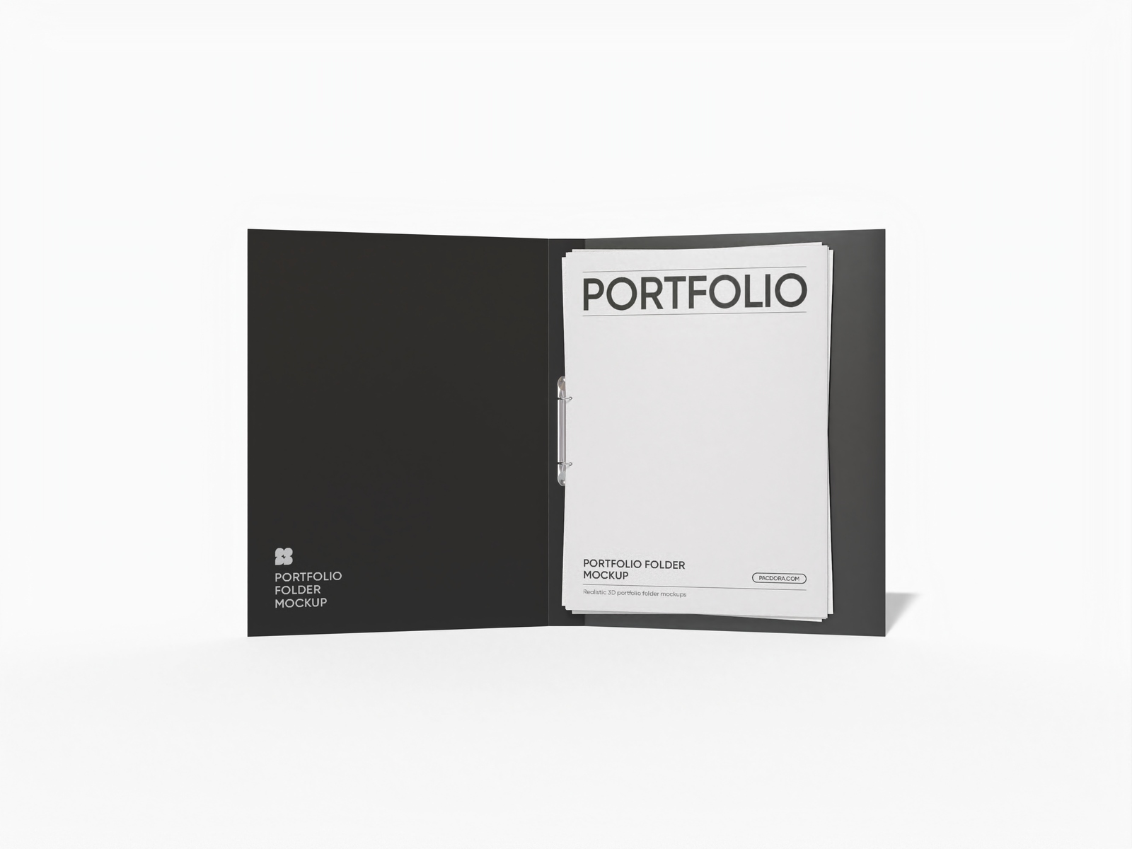Maqueta de carpeta de portafolio