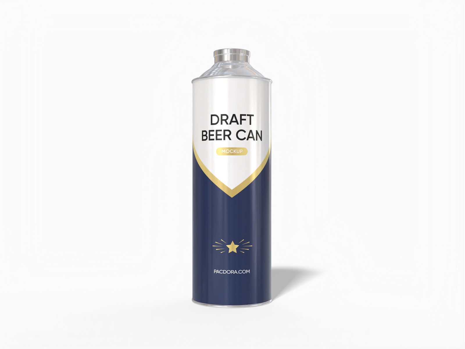 Draft beer metal can mockup