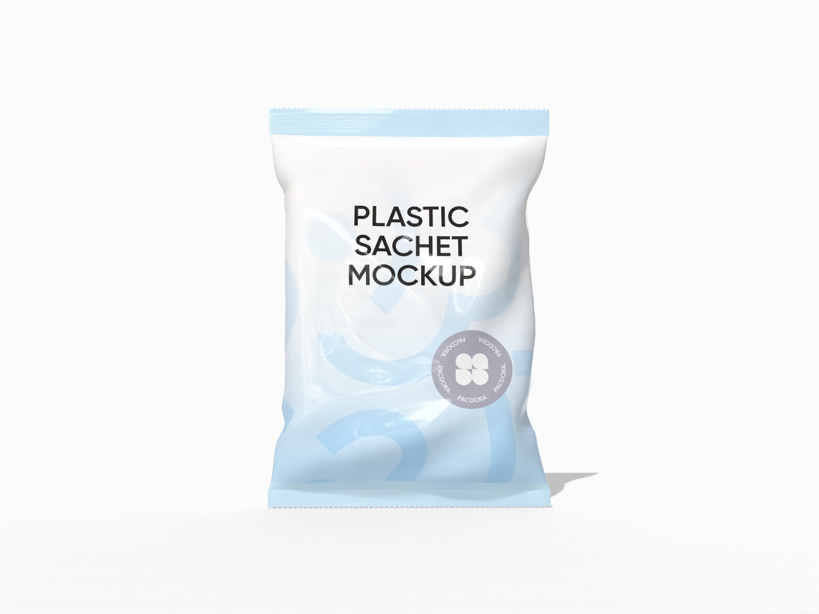 Plastic donut sachet mockup