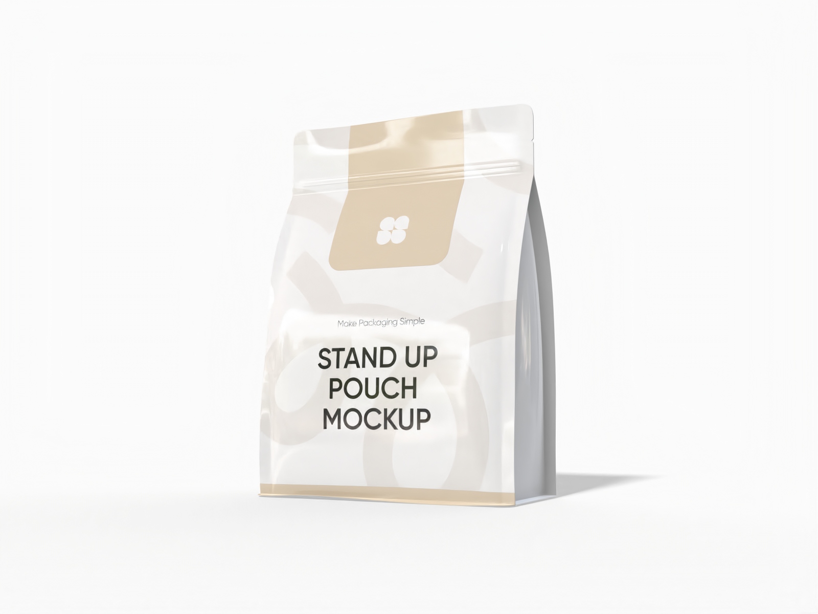Stand up snack pouch mockup