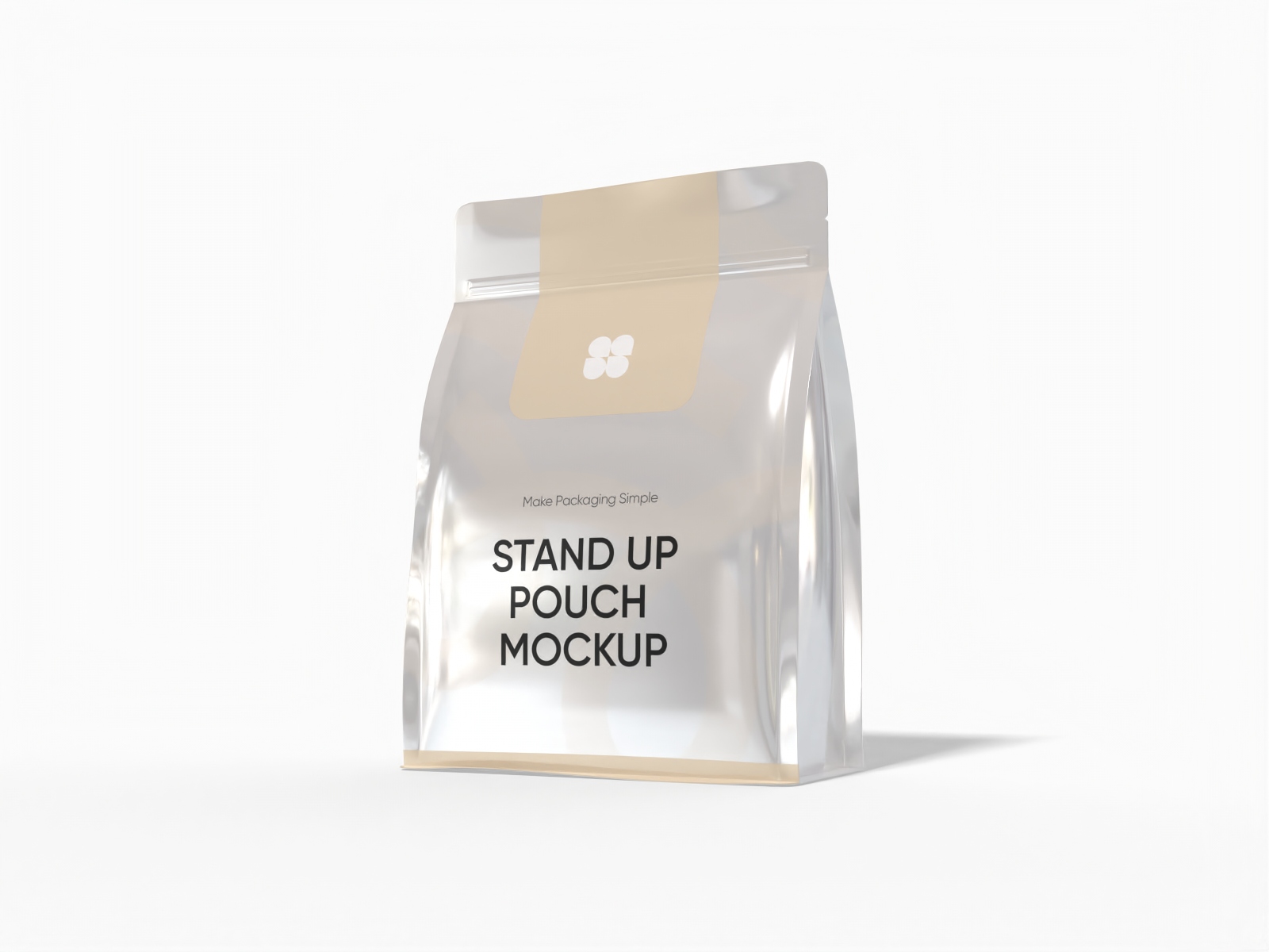 Stand up snack pouch mockup