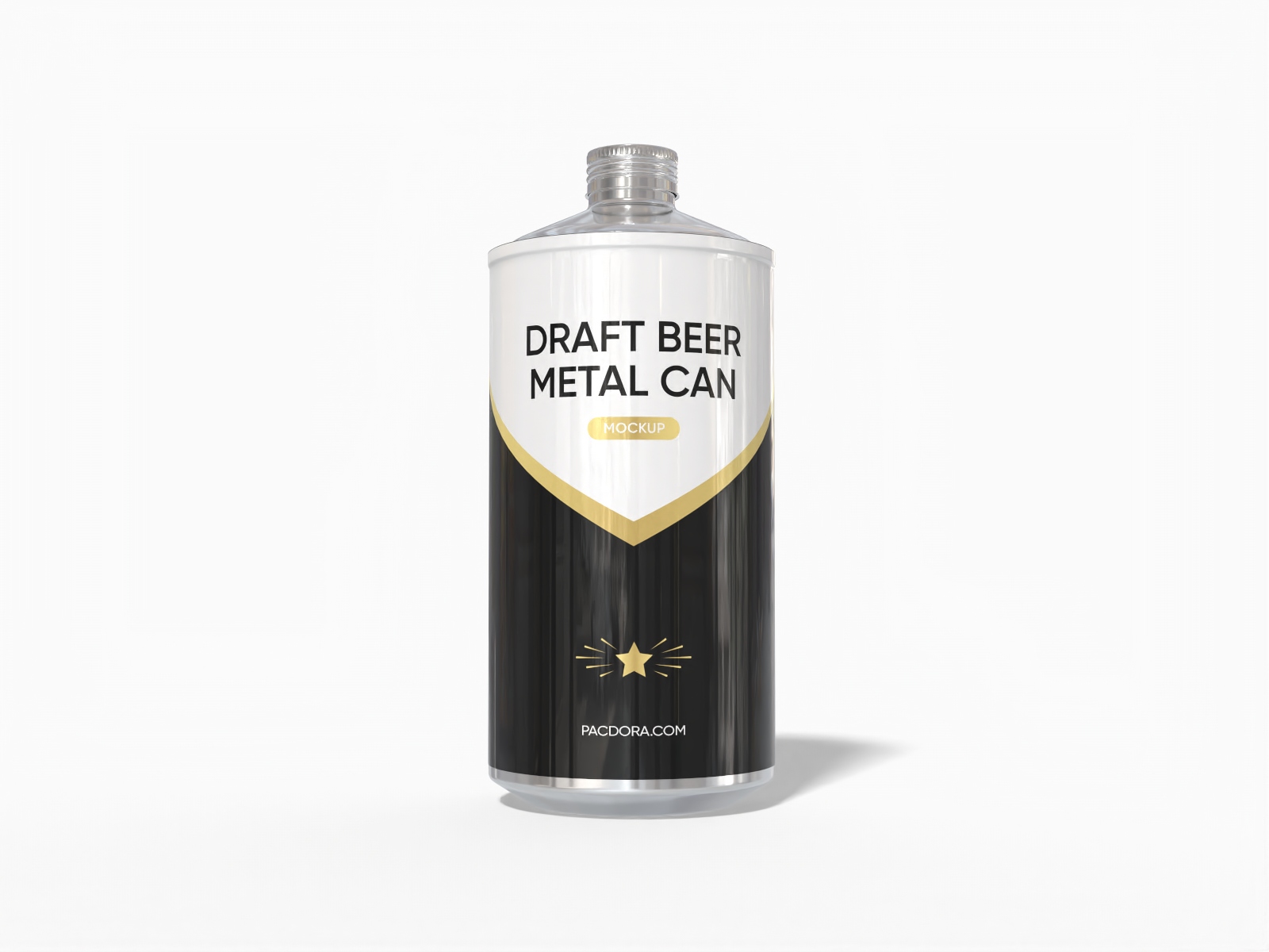 Draft beer metal can mockup