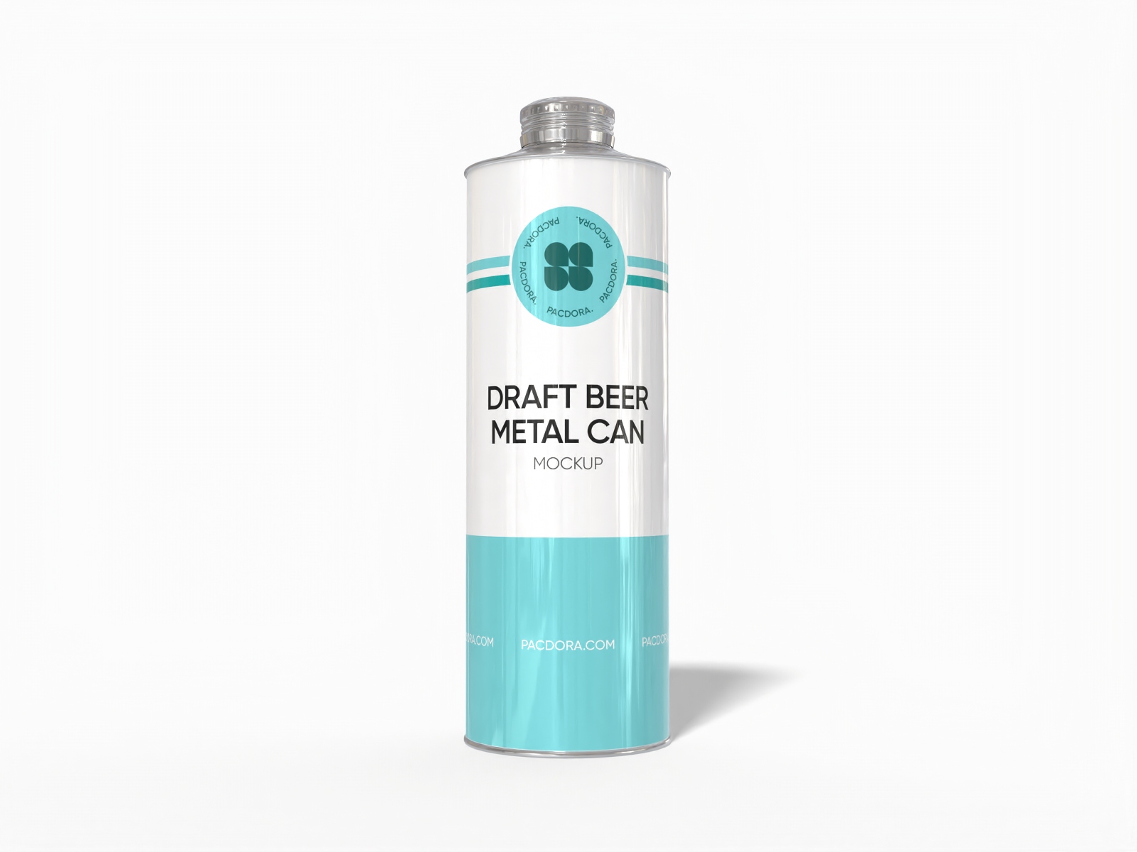 Draft beer metal can mockup
