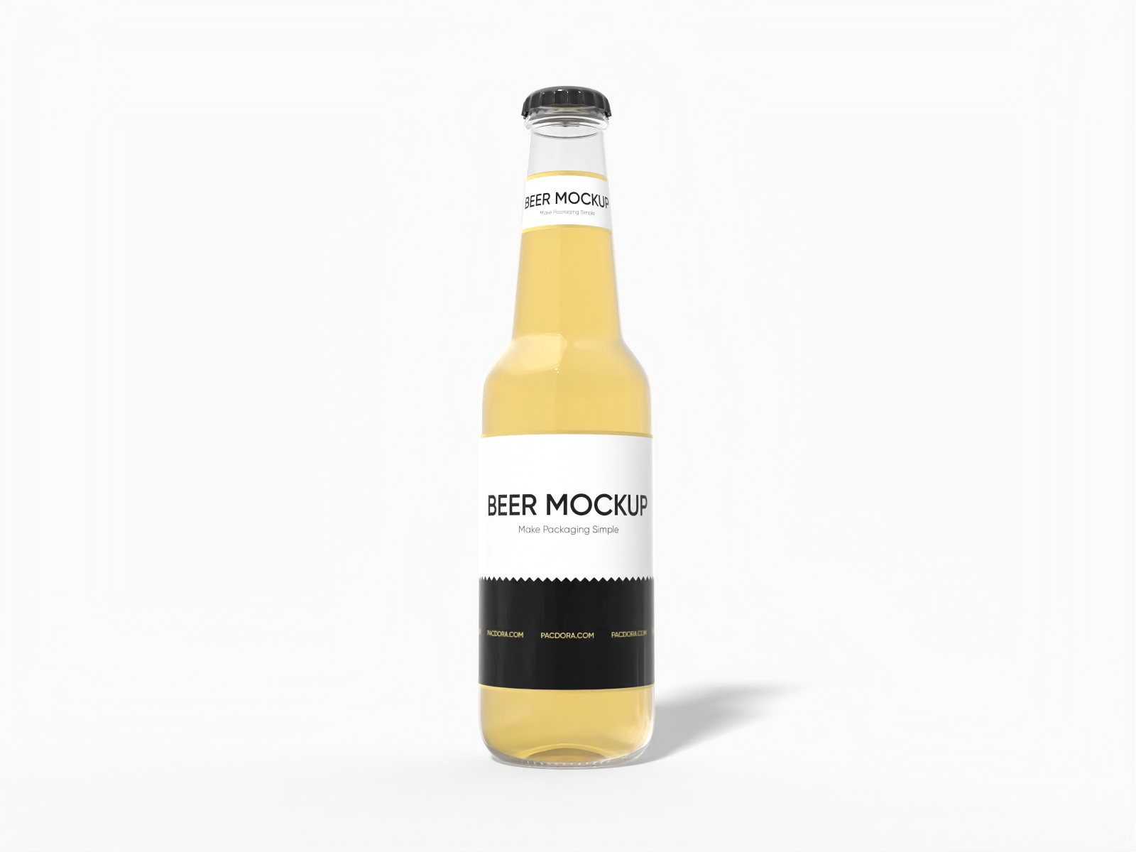 330 ml ロングネックビール瓶モックアップ