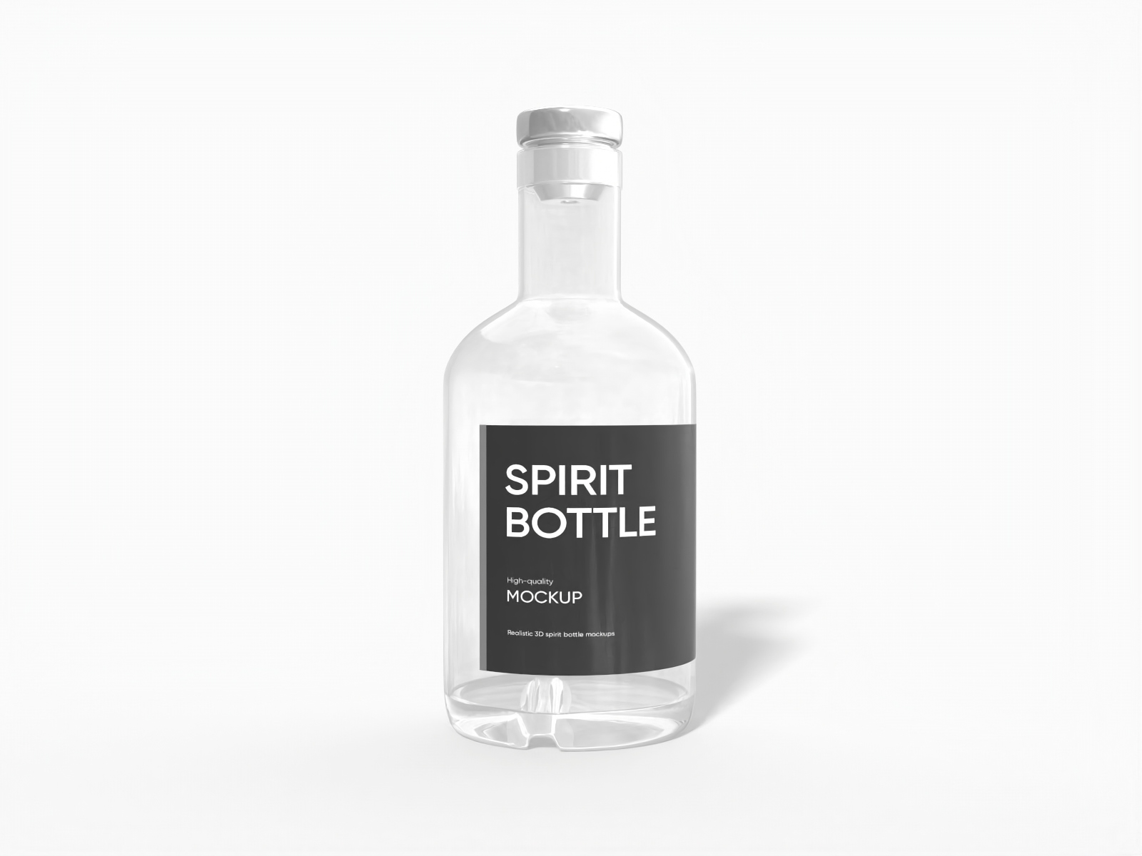 Glass bottle mockup