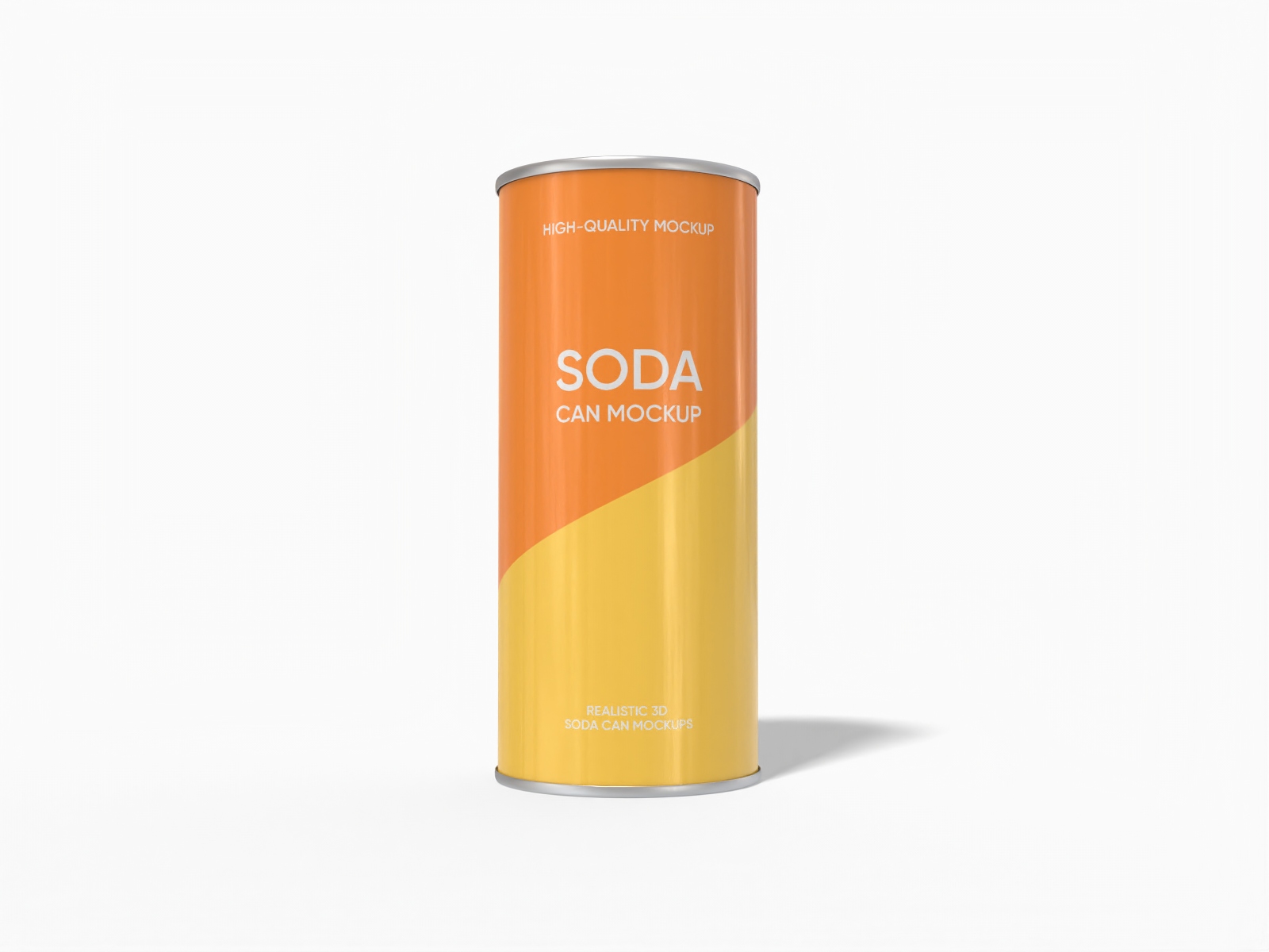 1000 ml aluminum can mockup