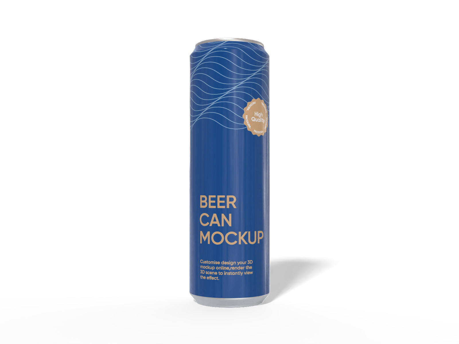 500 ml beer can mockup