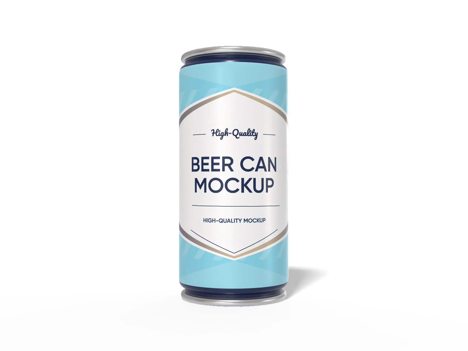 1000 ml aluminum beer can mockup