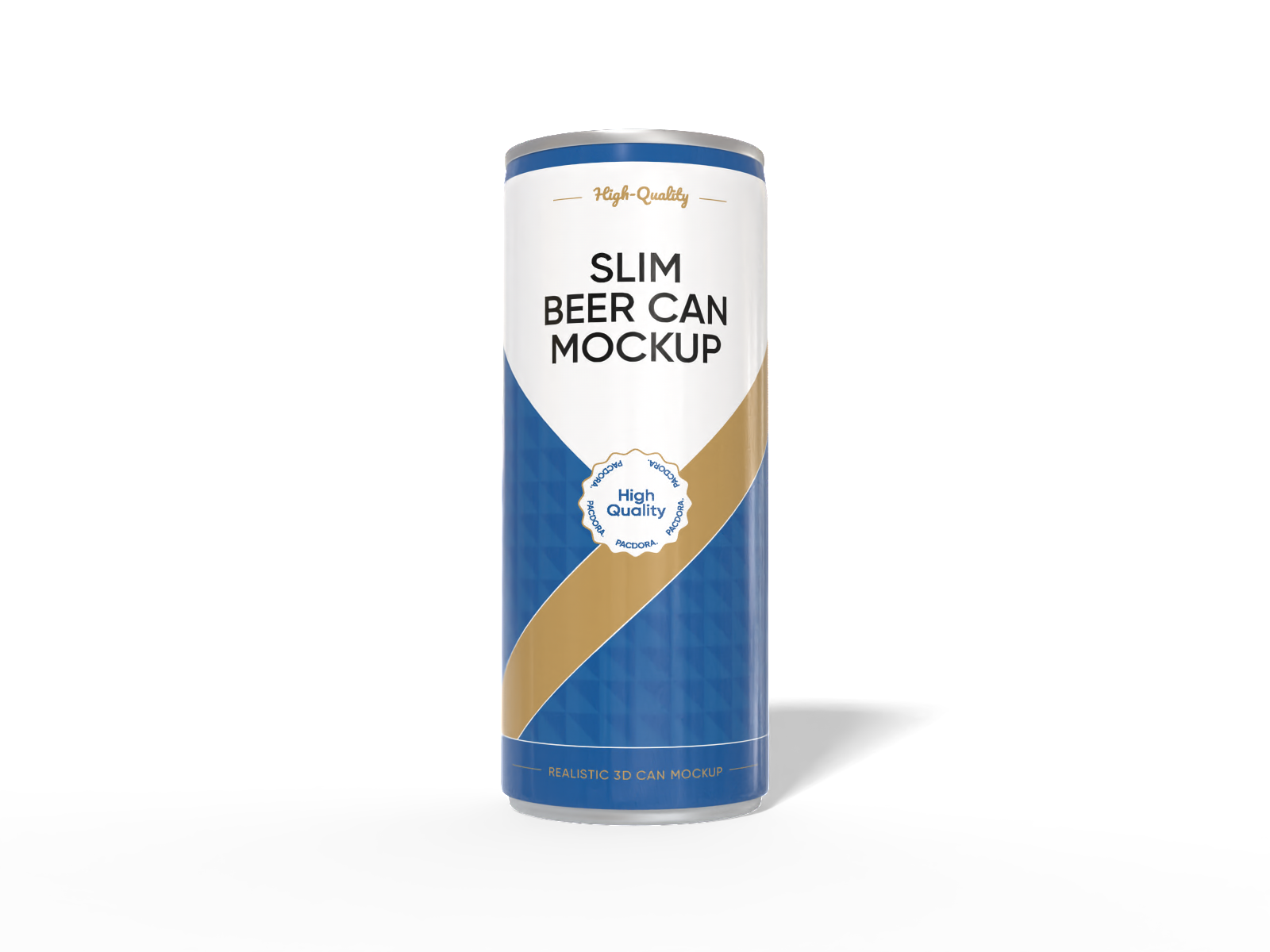 250 ml slim beer can mockup
