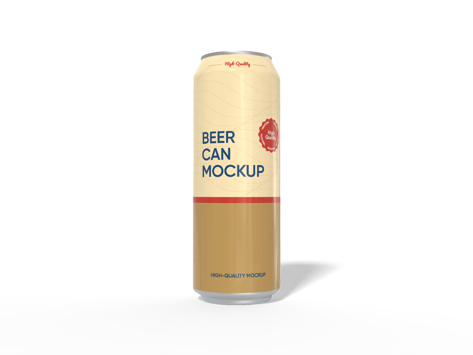 550 ml beer can mockup