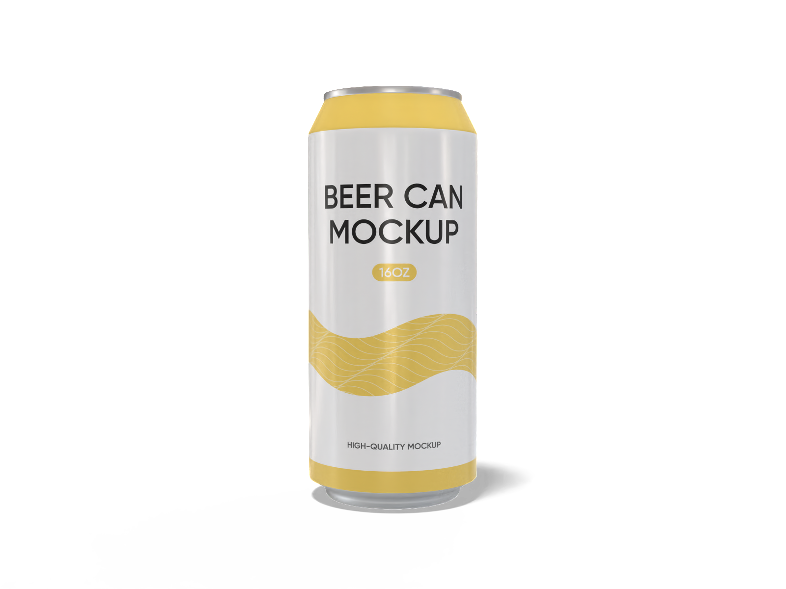 16 oz 473 ml beer can mockup