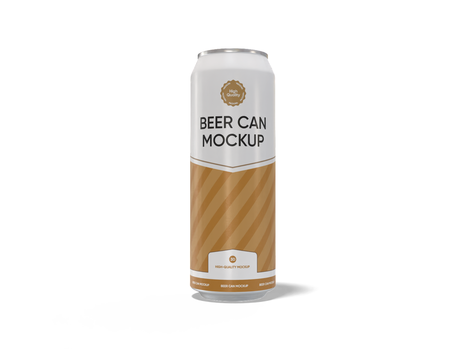550 ml slim beer can mockup