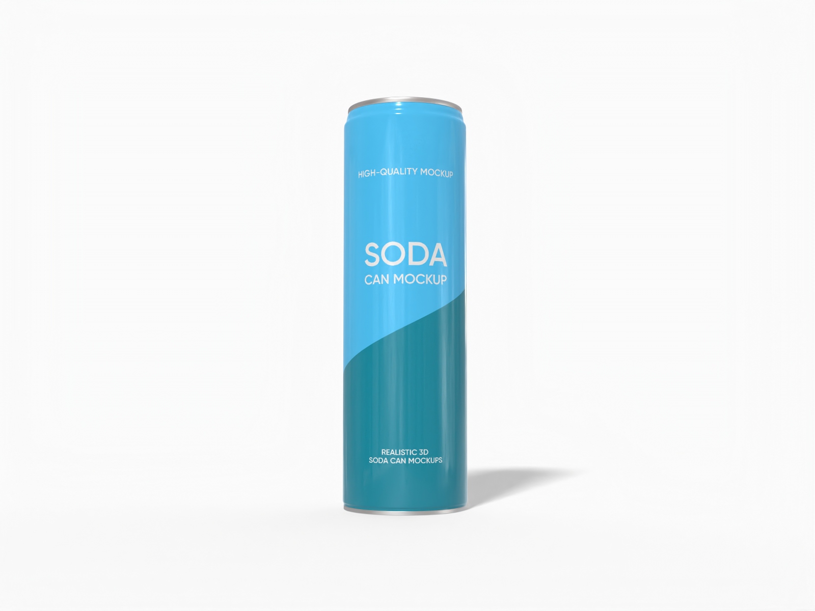 318 ml soda can mockup