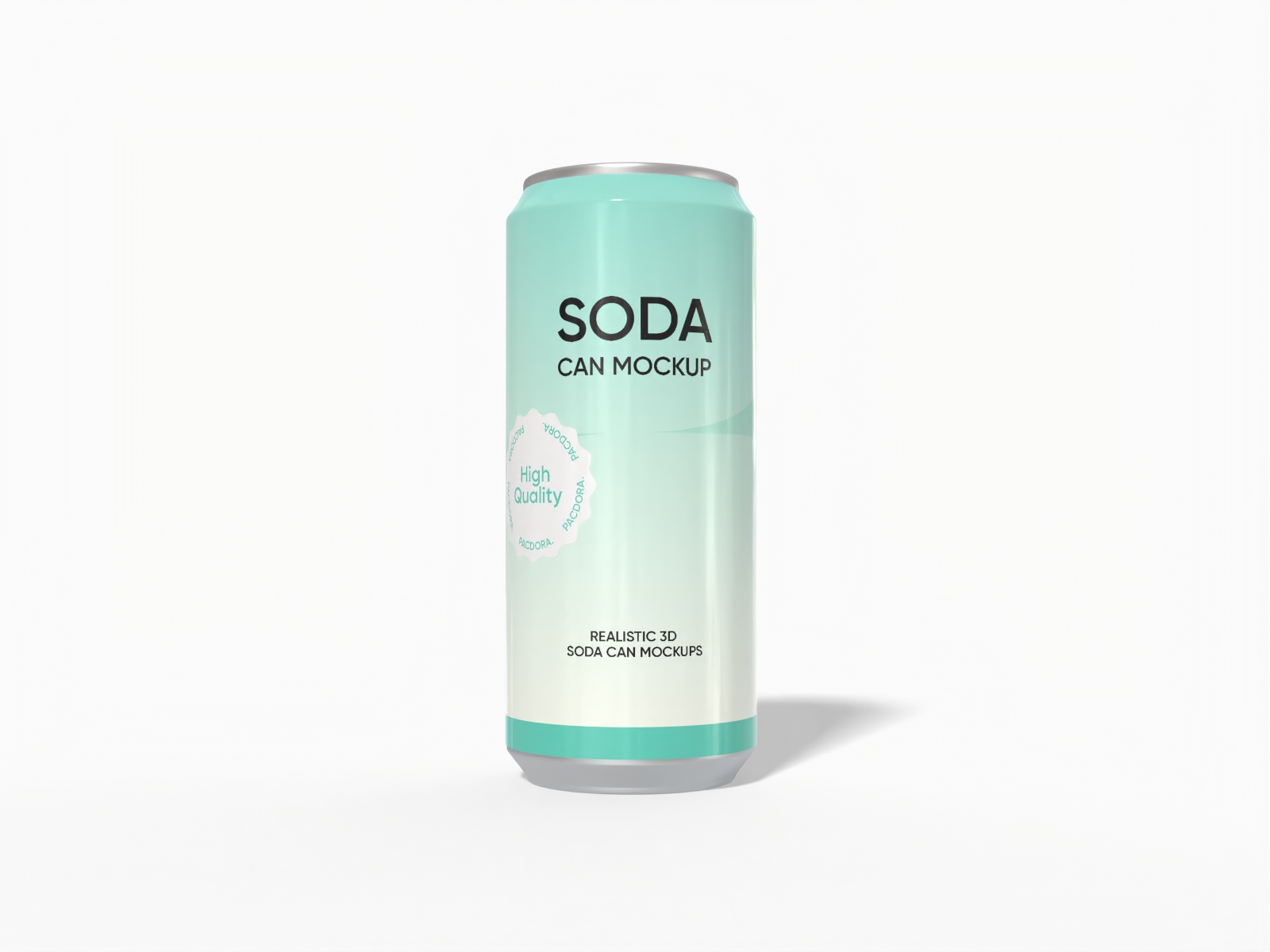 330 ml aluminum  can mockup