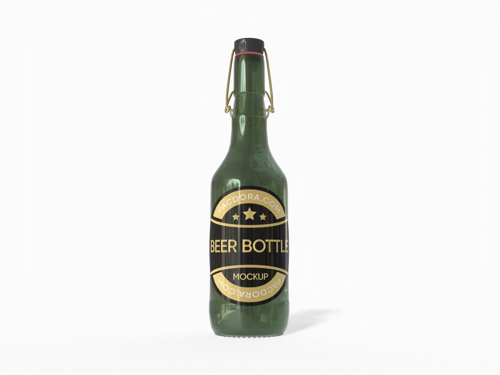 330 ml double button stoppered bottle mockup