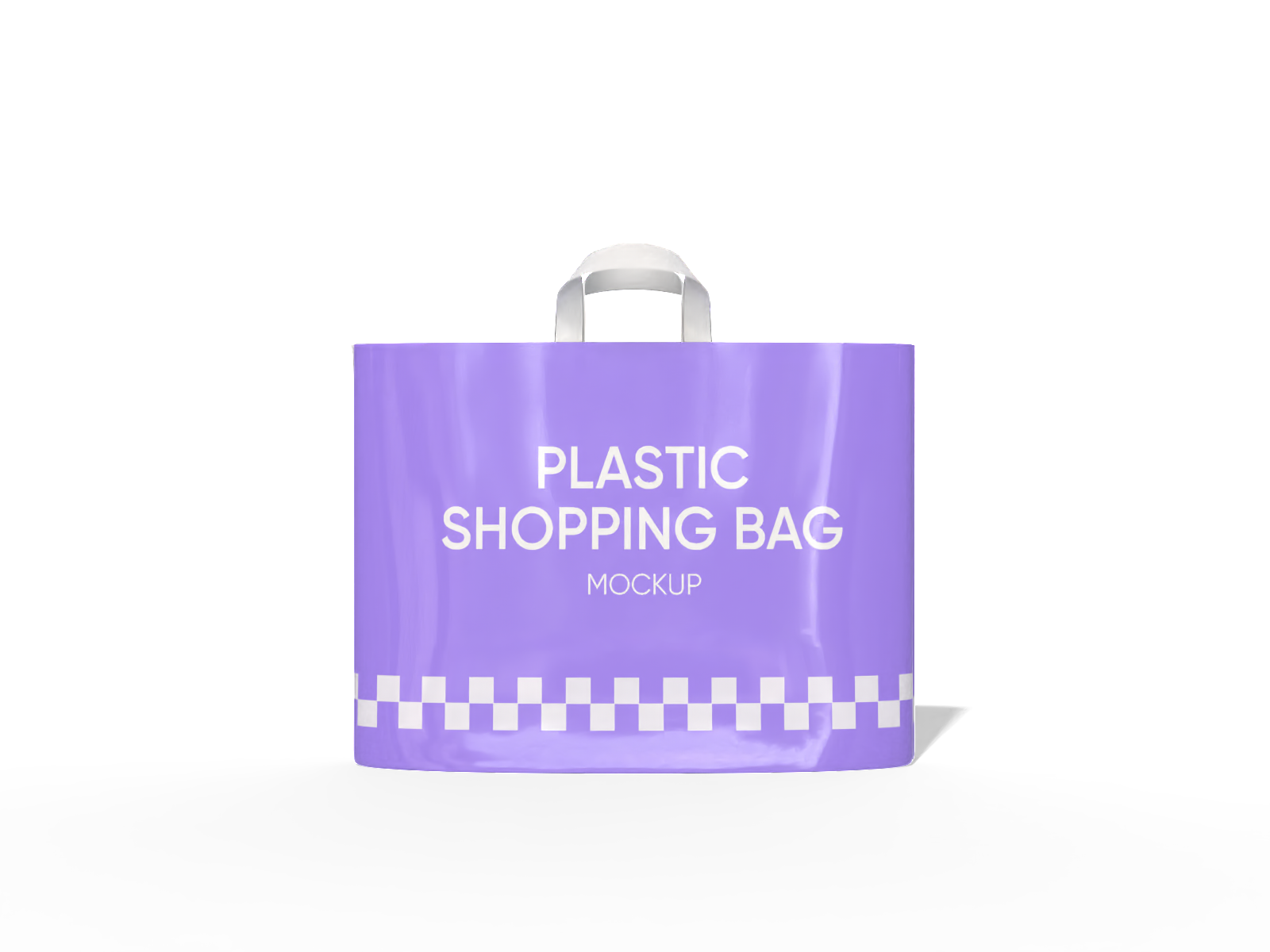 Plastic shopping bag mockup