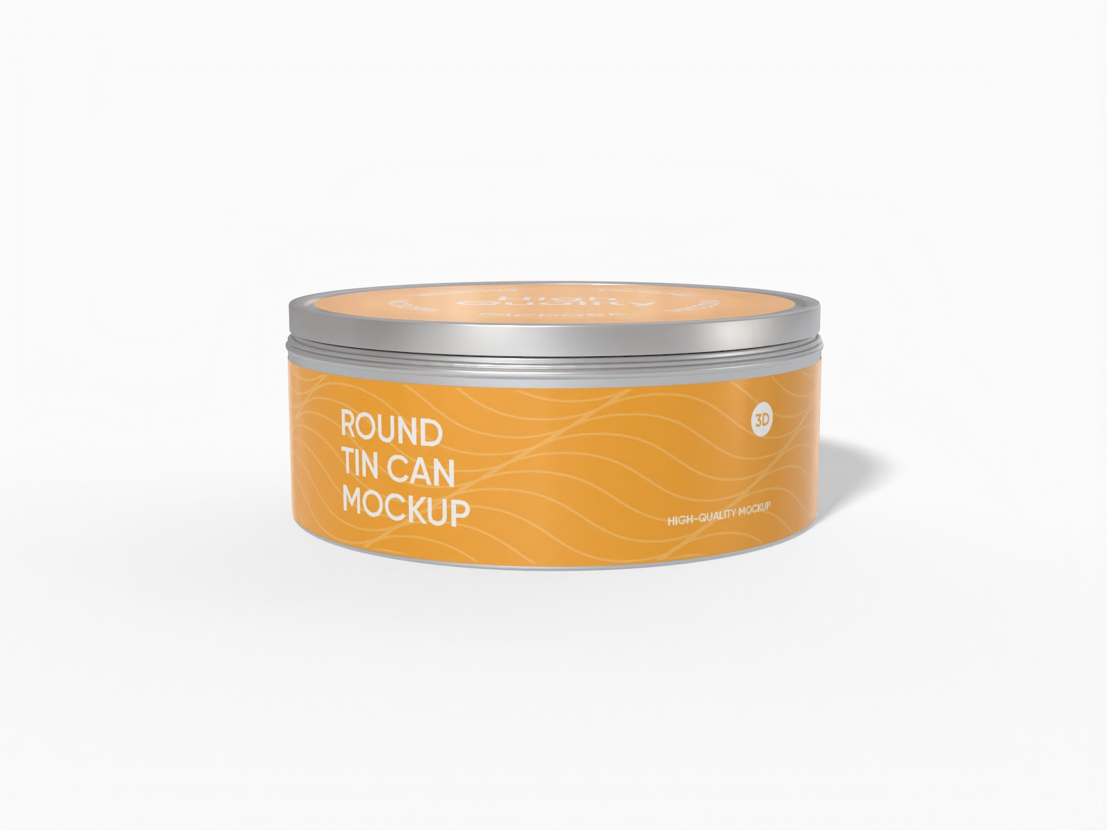 Round tin can mockup