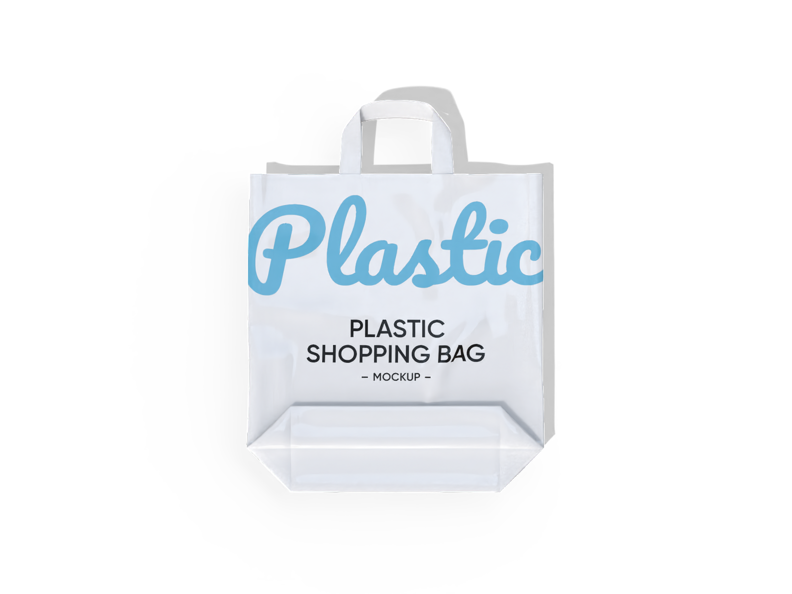 Plastic shopping bag mockup