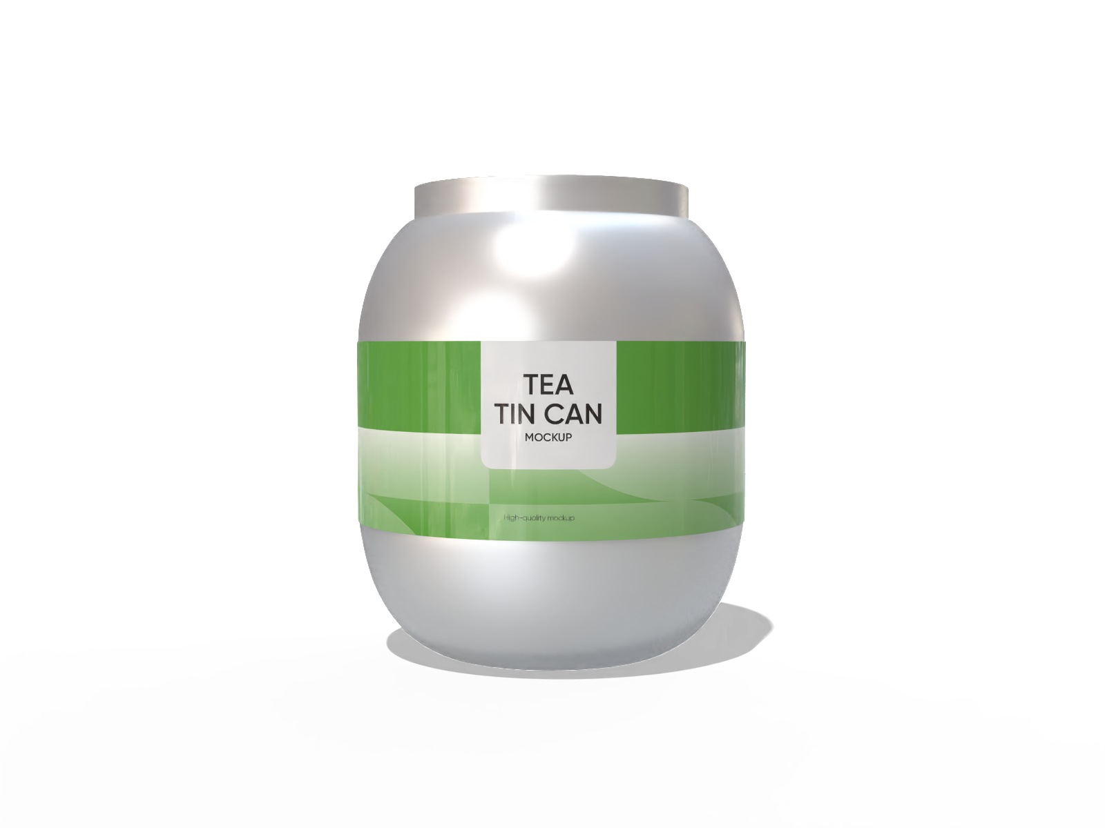 Tea tin can mockup