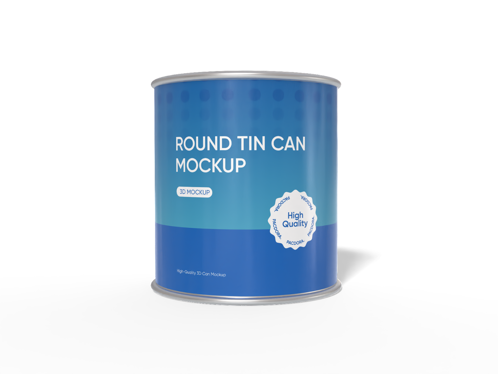 Round tin can mockup