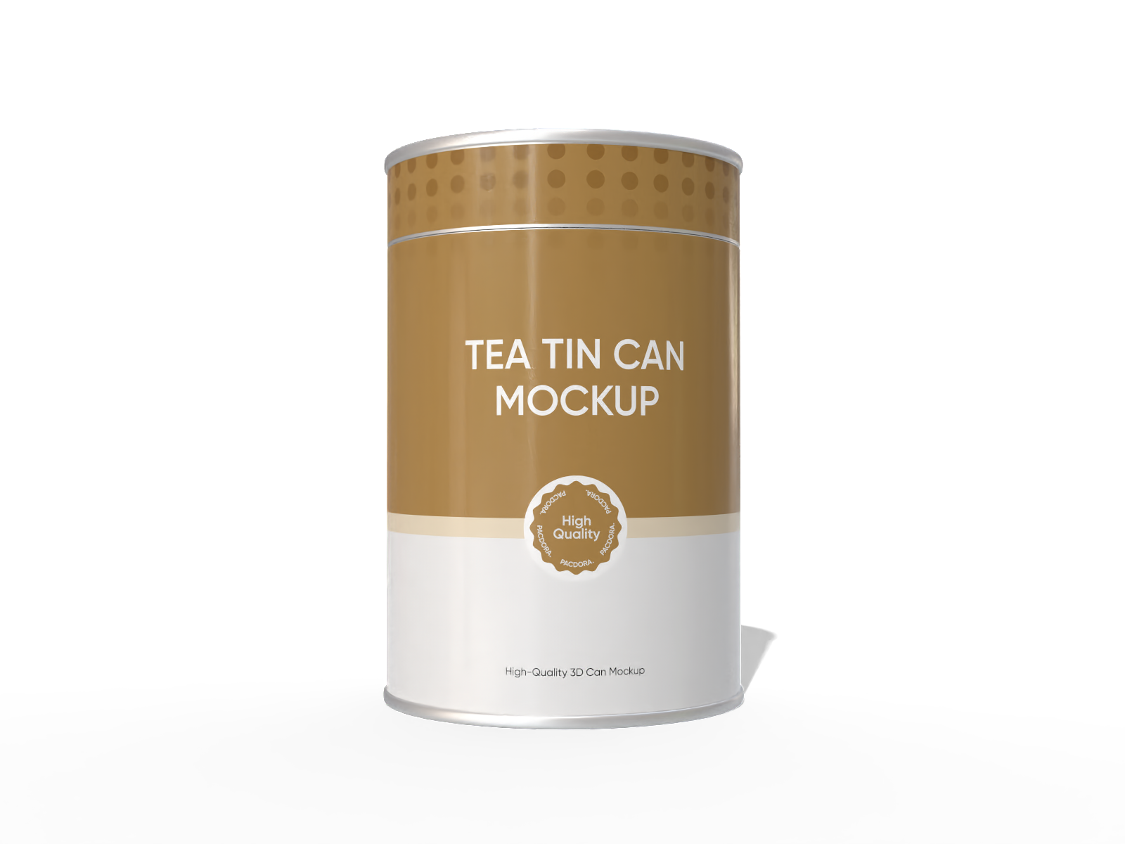 Round tin can mockup