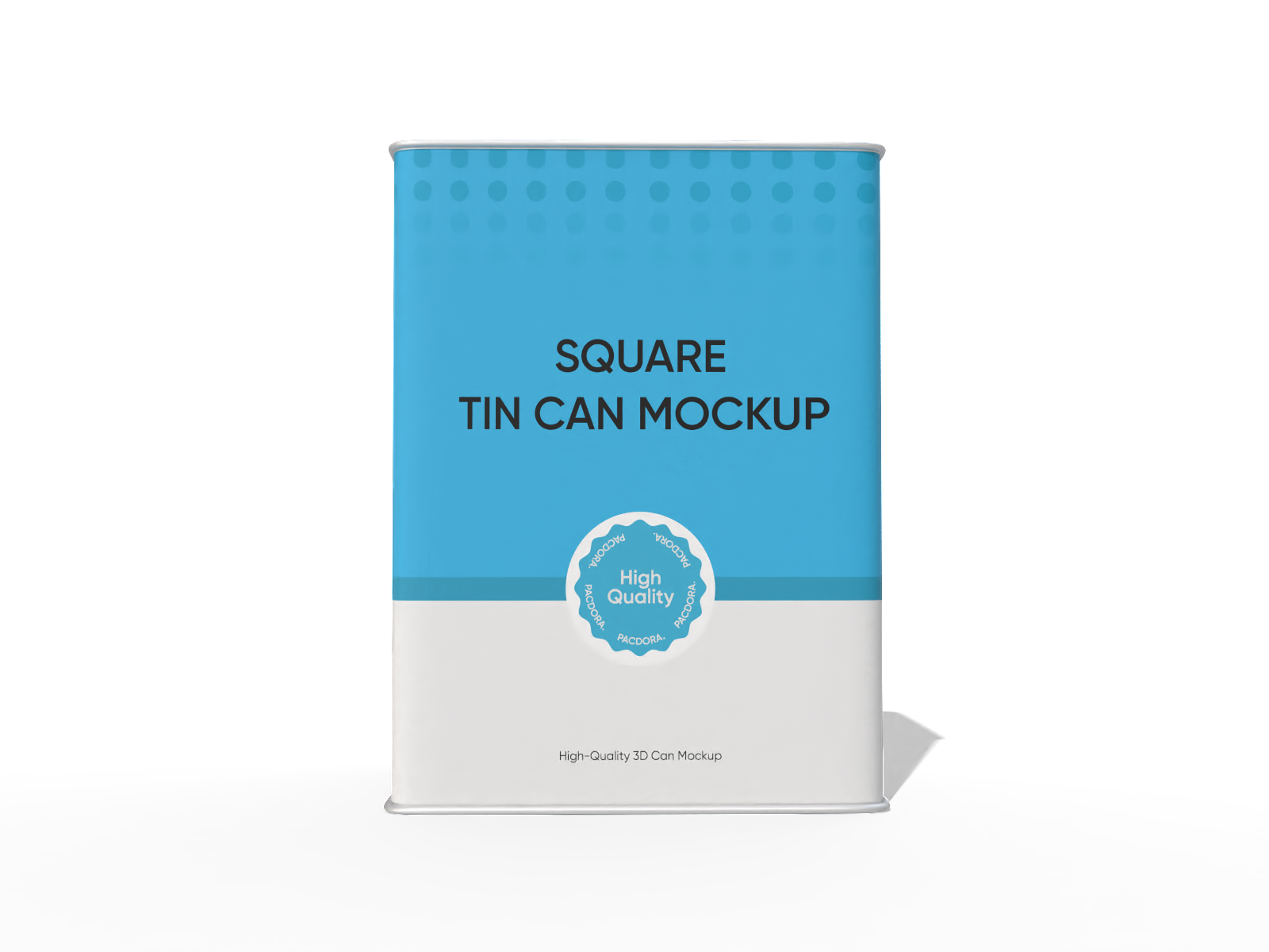 Square tin can mockup Square tin can mockup