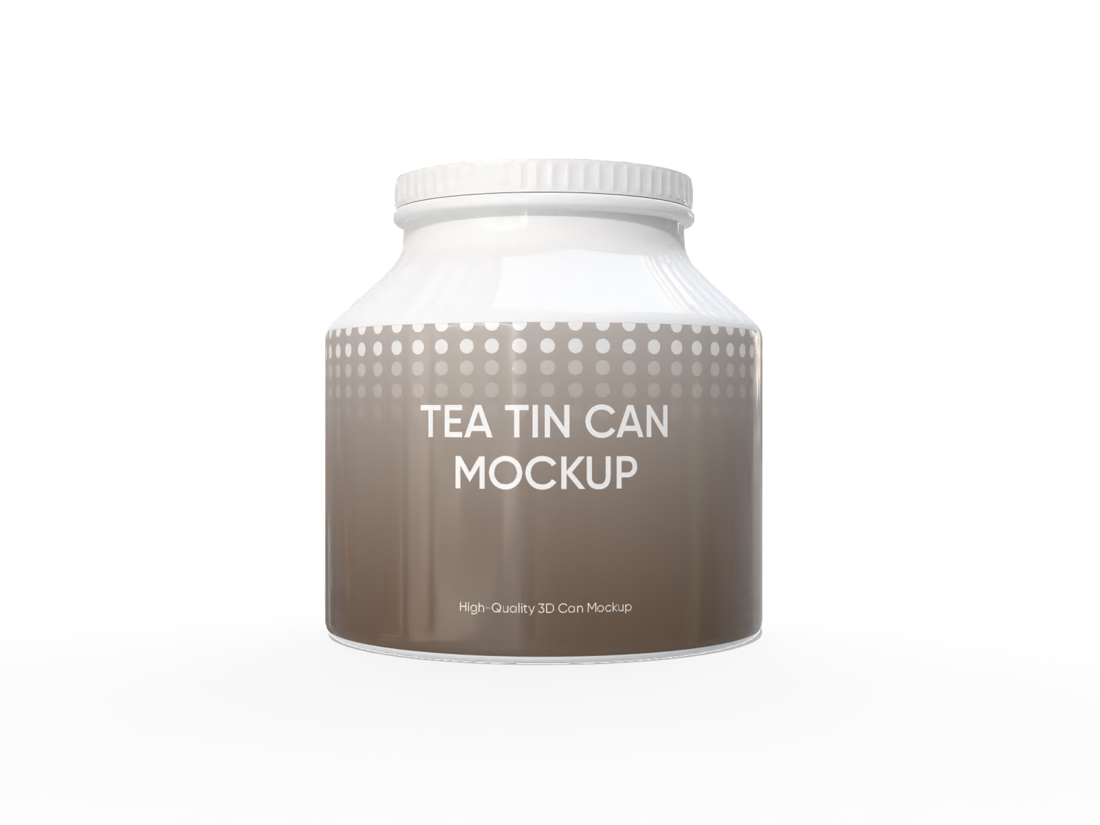 Round tea tin can mockup Round tea tin can mockup