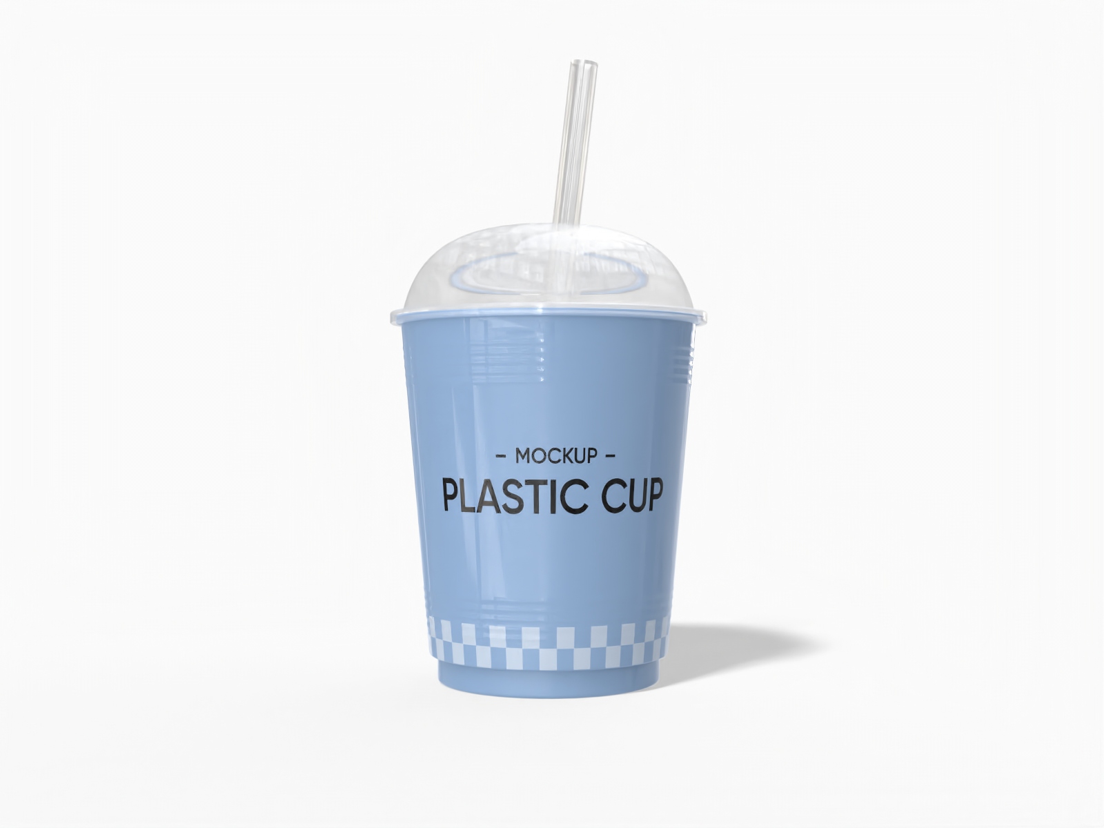 Plastic smoothie cup mockup