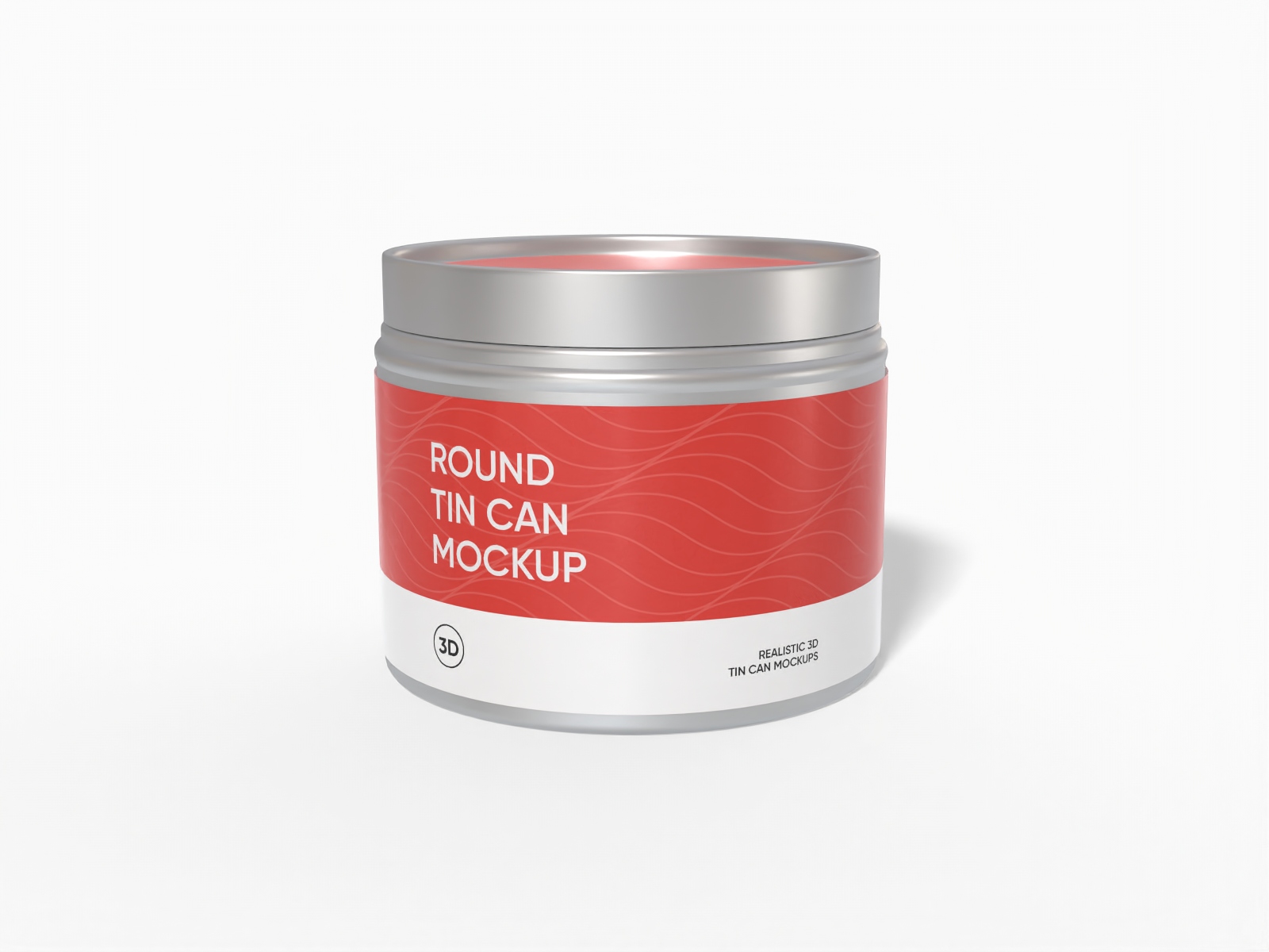 Round tin can mockup