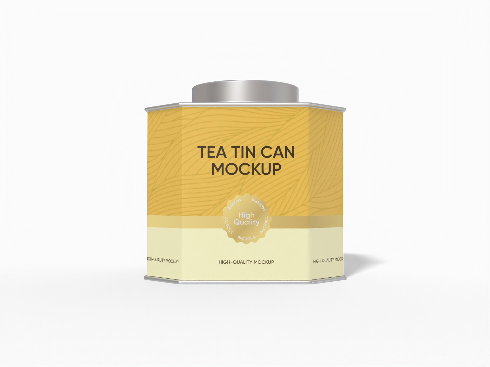Tea tin can mockup