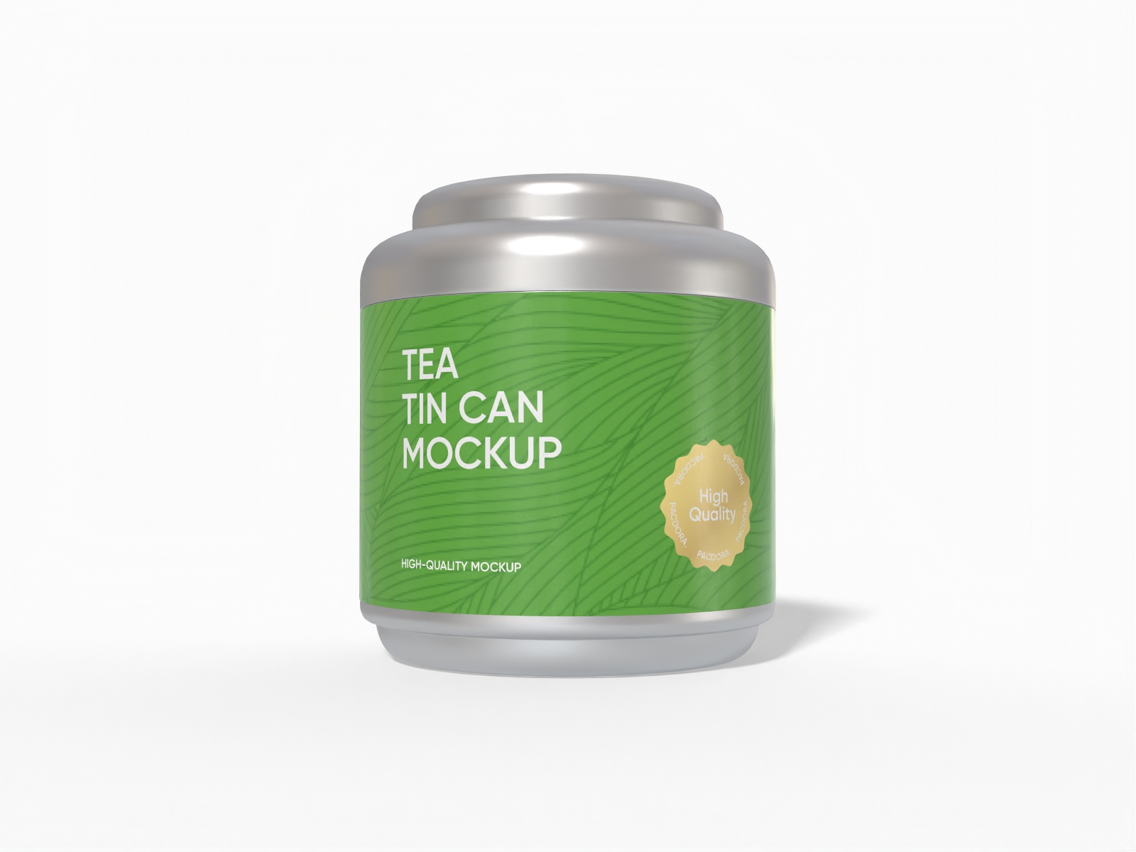 Tea tin can mockup