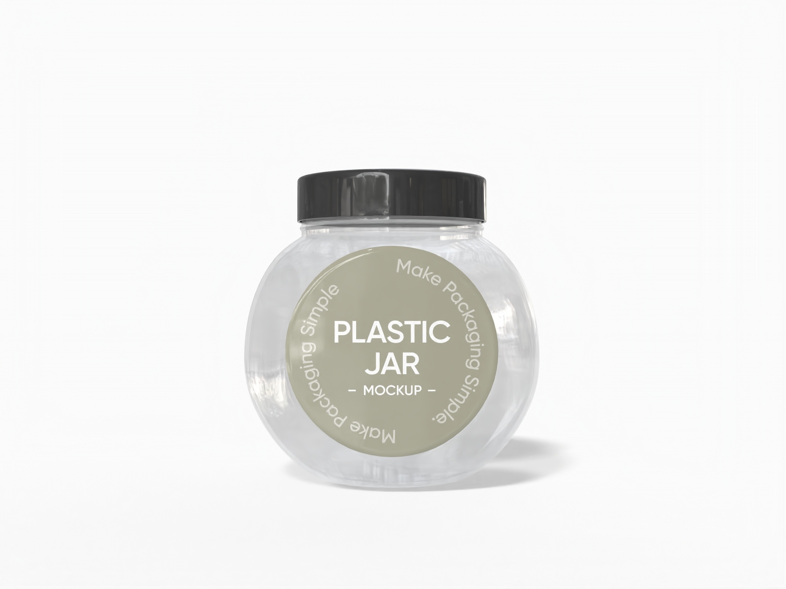 Plastic jar mockup