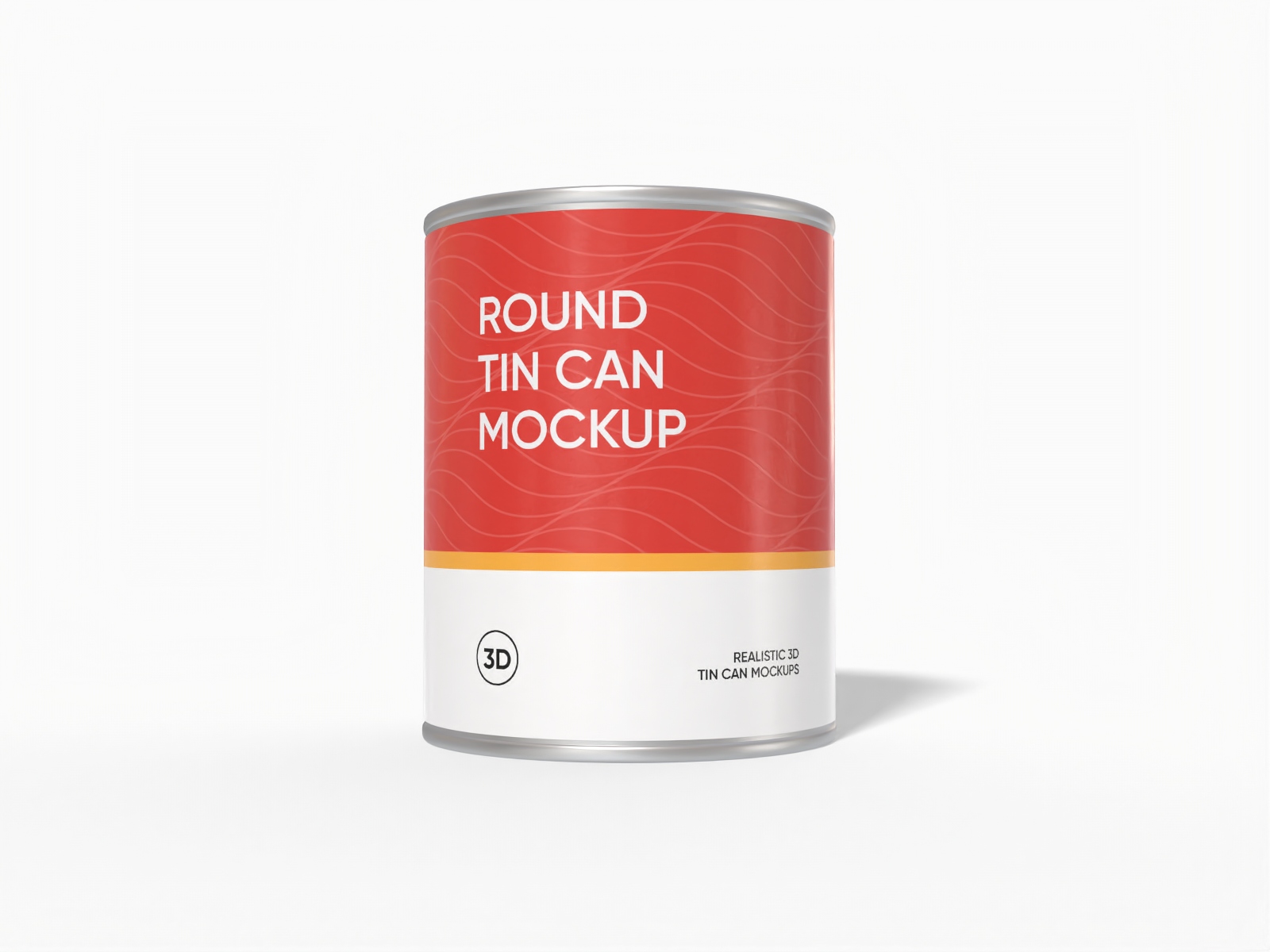 Round tin can mockup