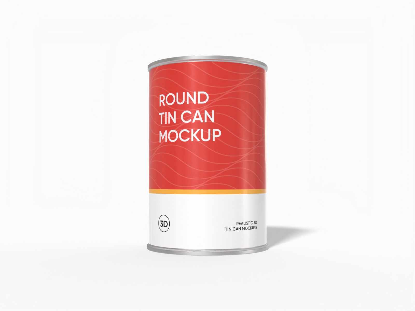 Round tin can mockup