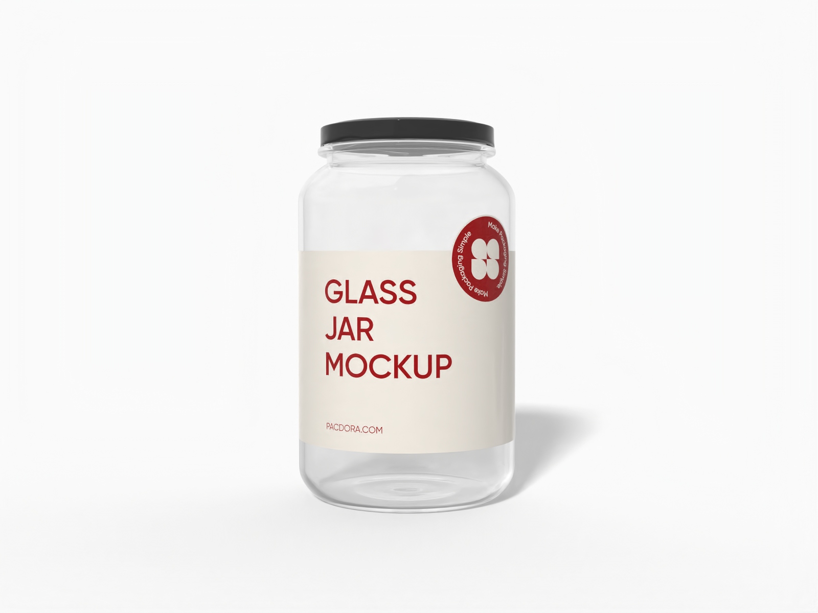 Glass jar mockup