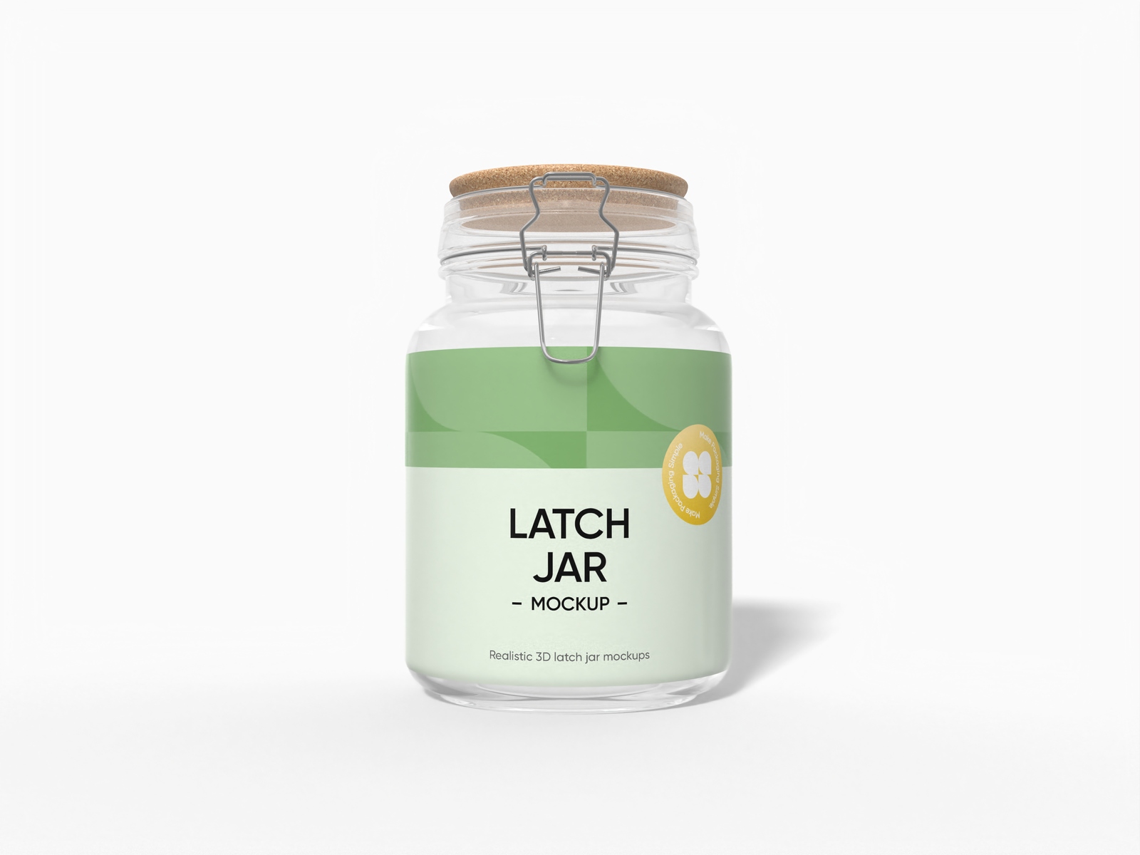Latch glass  jar mockup