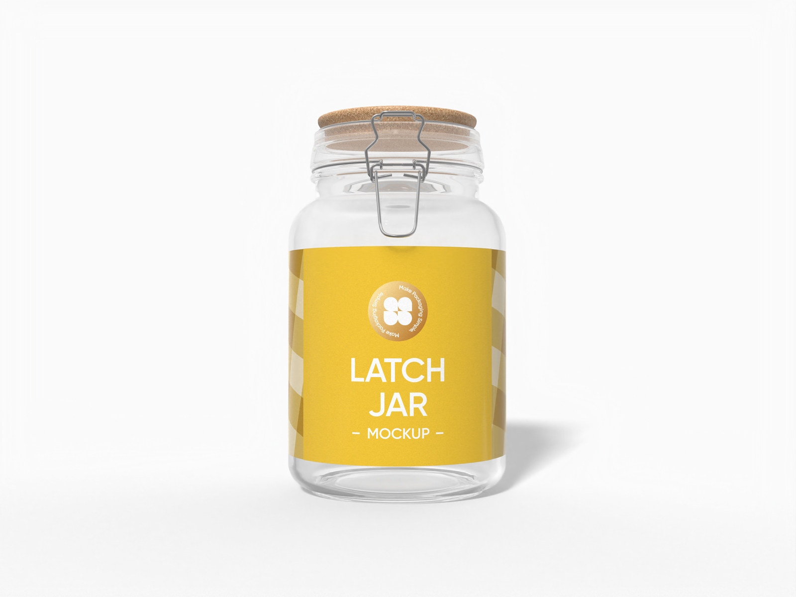 Latch glass  jar mockup