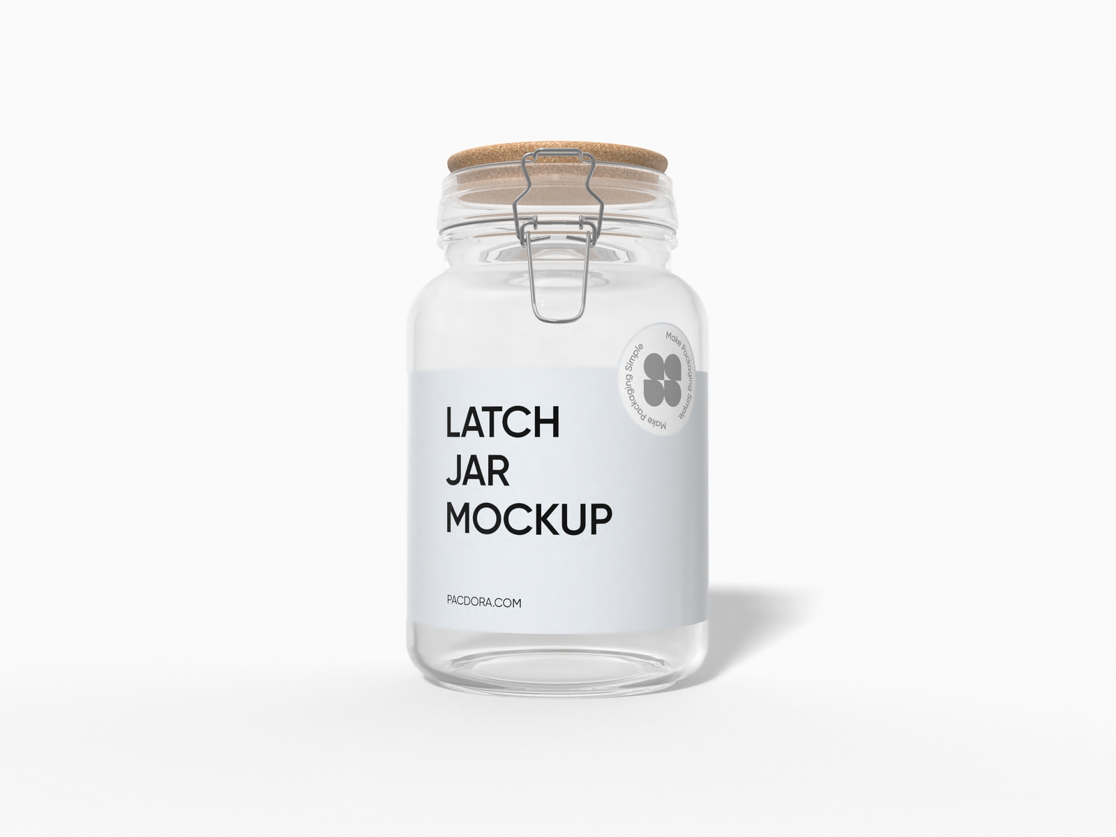 Latch glass jar mockup